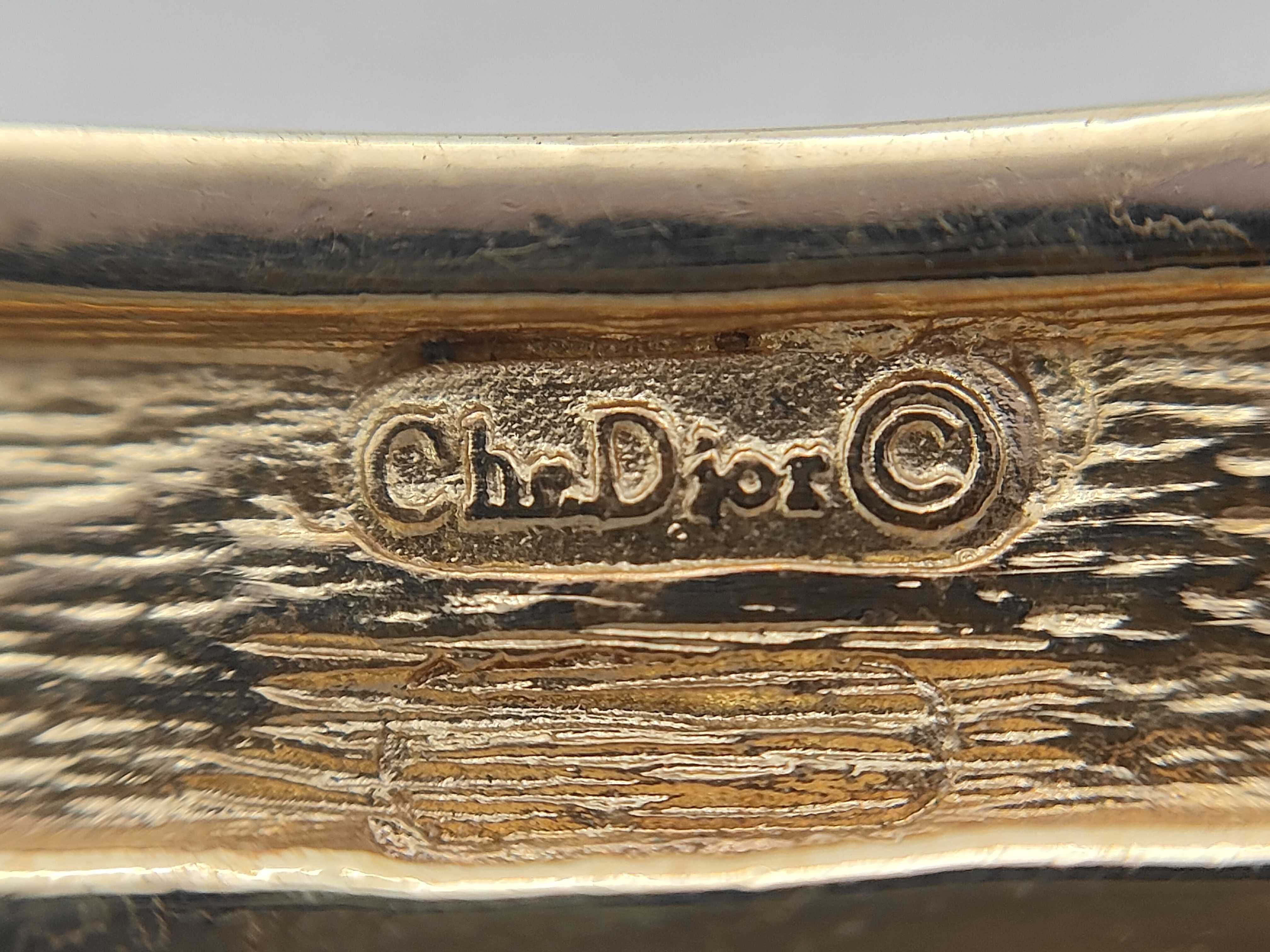 CD Logo Plate Gold BL Bracelet/Bangle — view 3