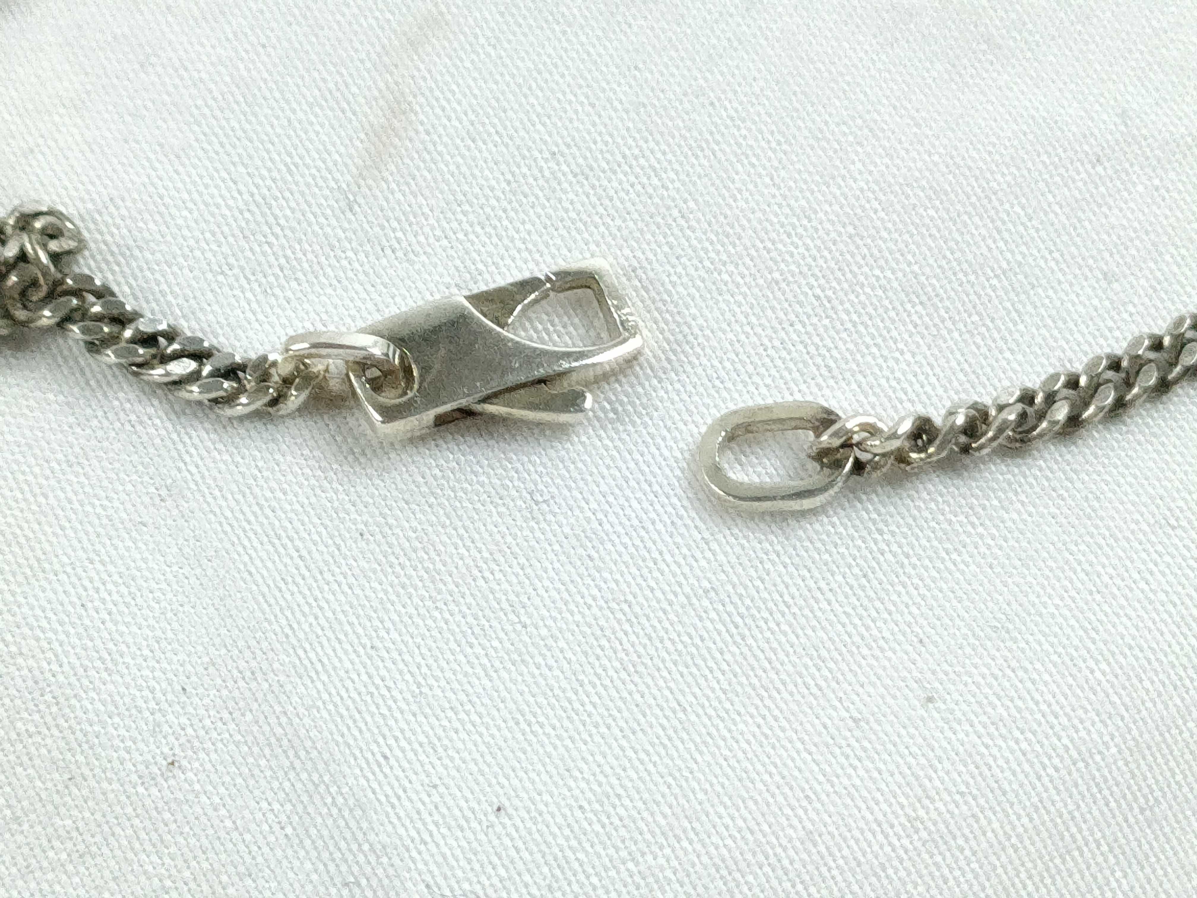 Cutout G Plate Necklace, 925 Sterling Silver, 15.2g — view 8