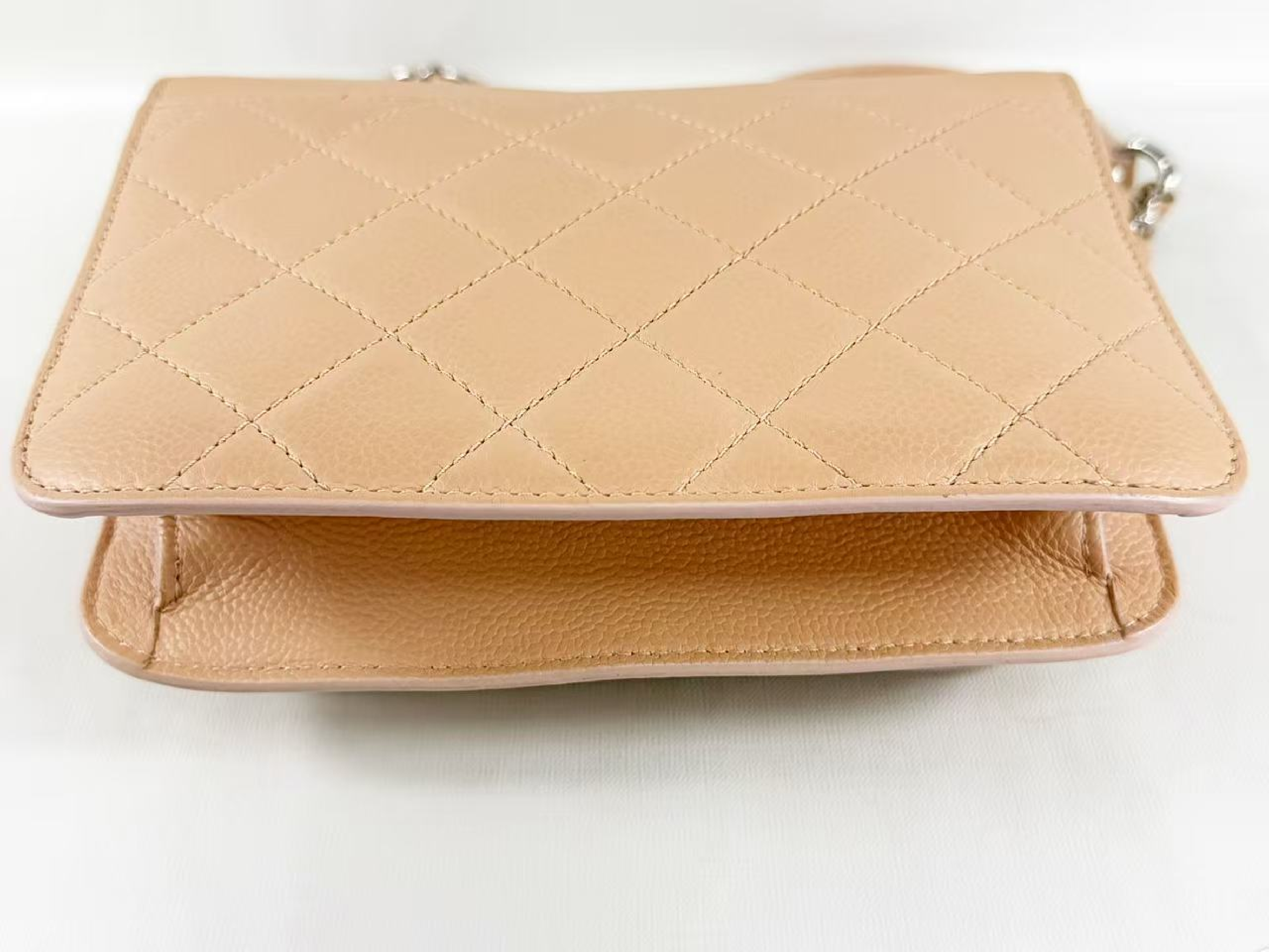 Caviar Skin Matelassé Half Coco Shoulder Bag, Approx. W20cm, Serial Number , with Dust Bag and Seal, Silver Hardware, Item Number 24217590 — view 11