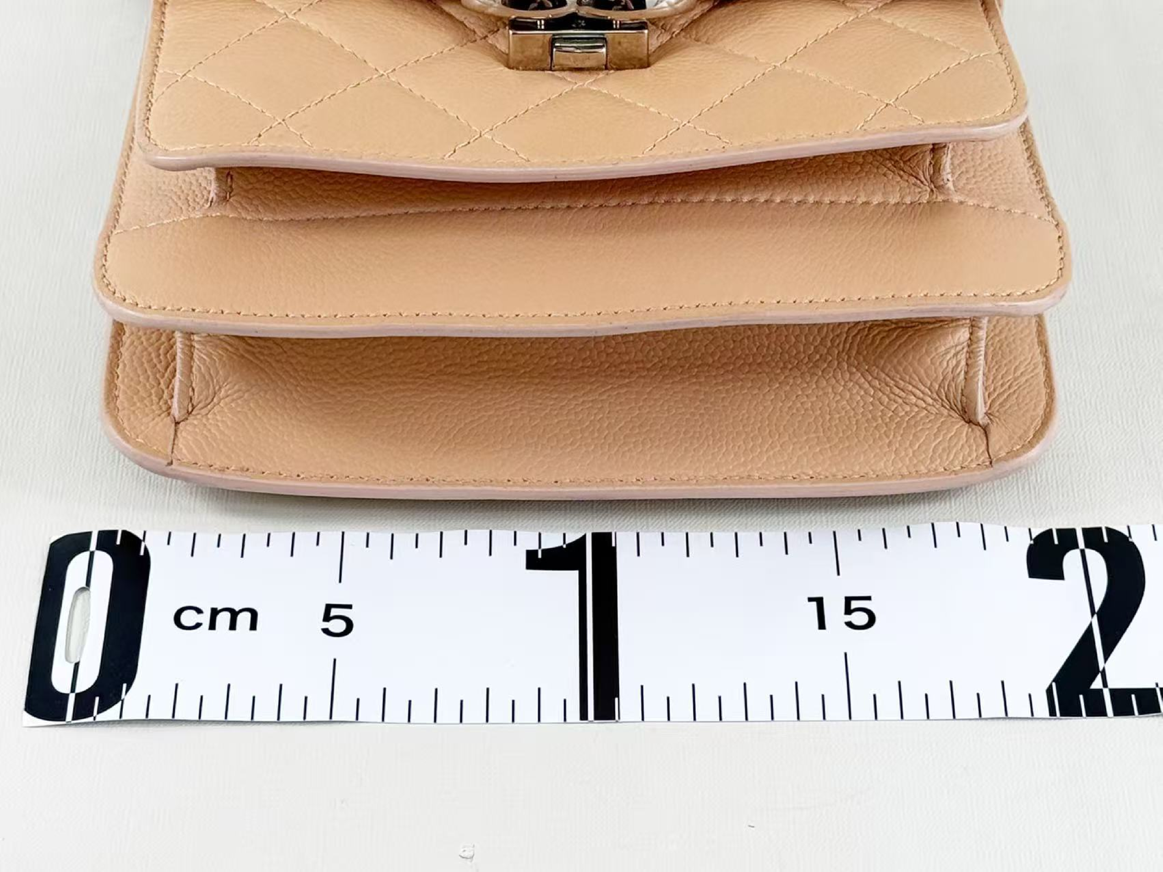 Caviar Skin Matelassé Half Coco Shoulder Bag, Approx. W20cm, Serial Number , with Dust Bag and Seal, Silver Hardware, Item Number 24217590 — view 4