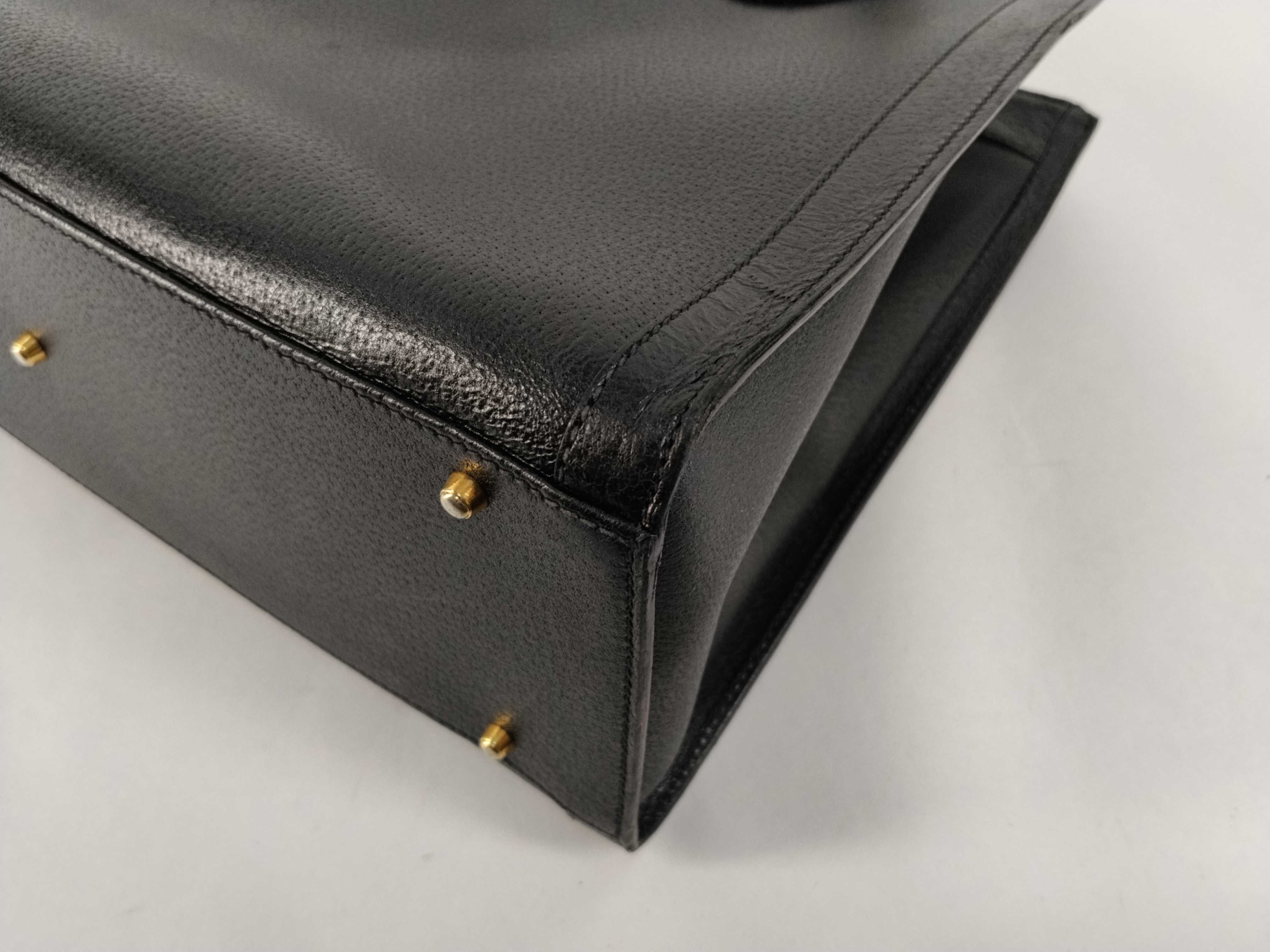 Bamboo Handbag, Leather, Black Handbag — view 6