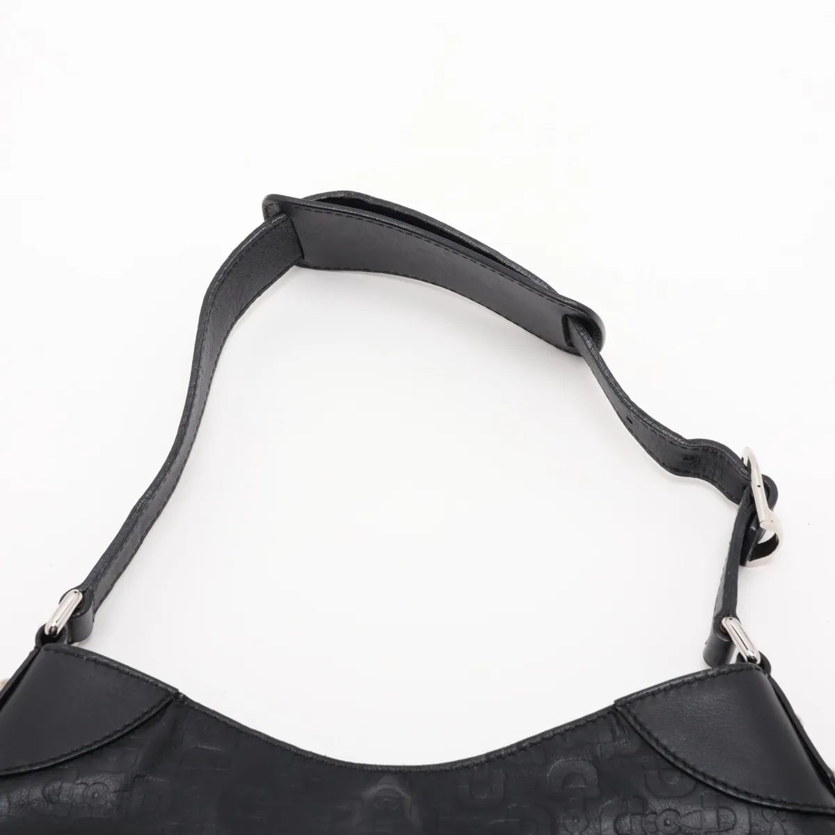 Horsebit Leather Shoulder Bag, Black, 272386 (Outlet) — view 6