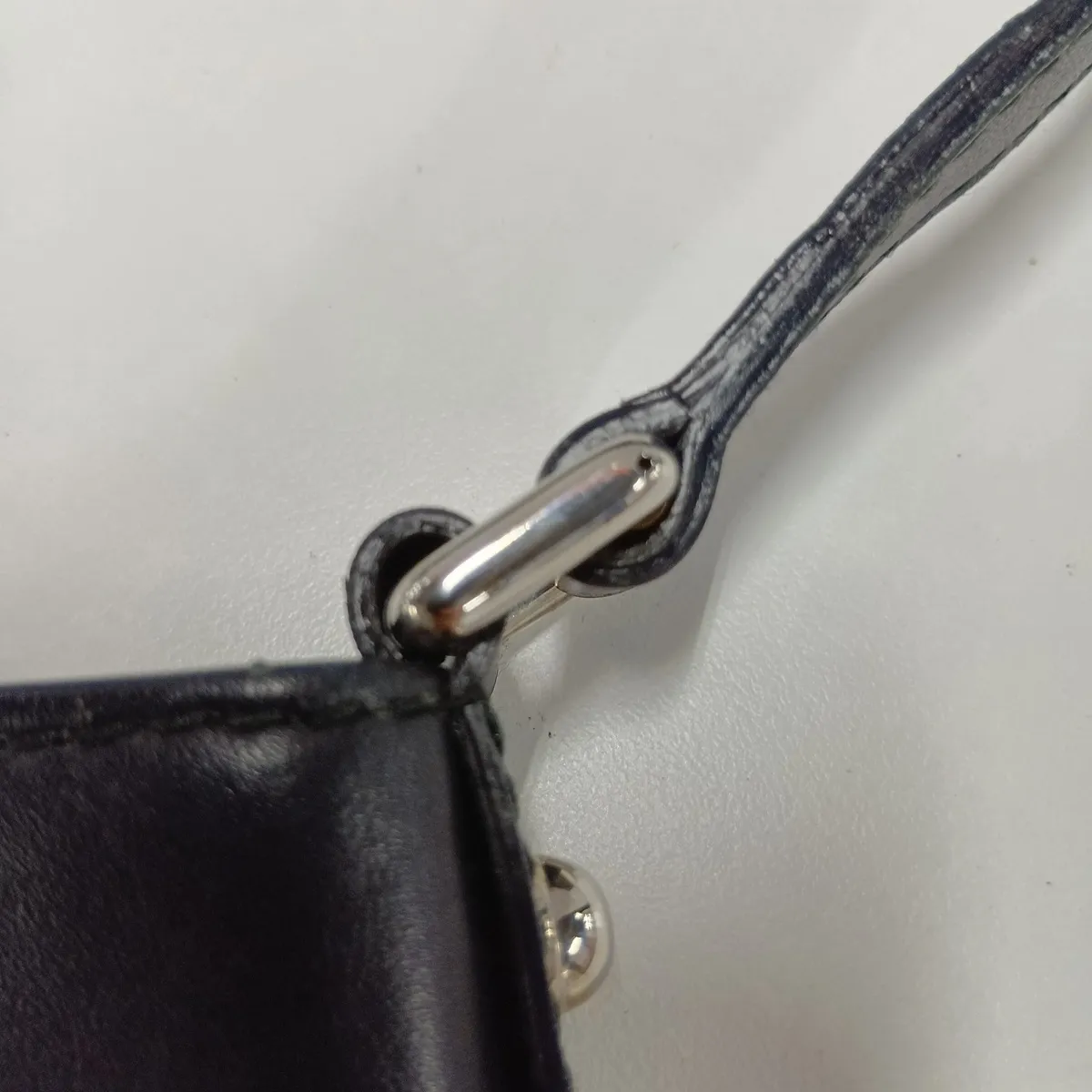 Horsebit Leather Shoulder Bag, Black, 272386 (Outlet) — view 10