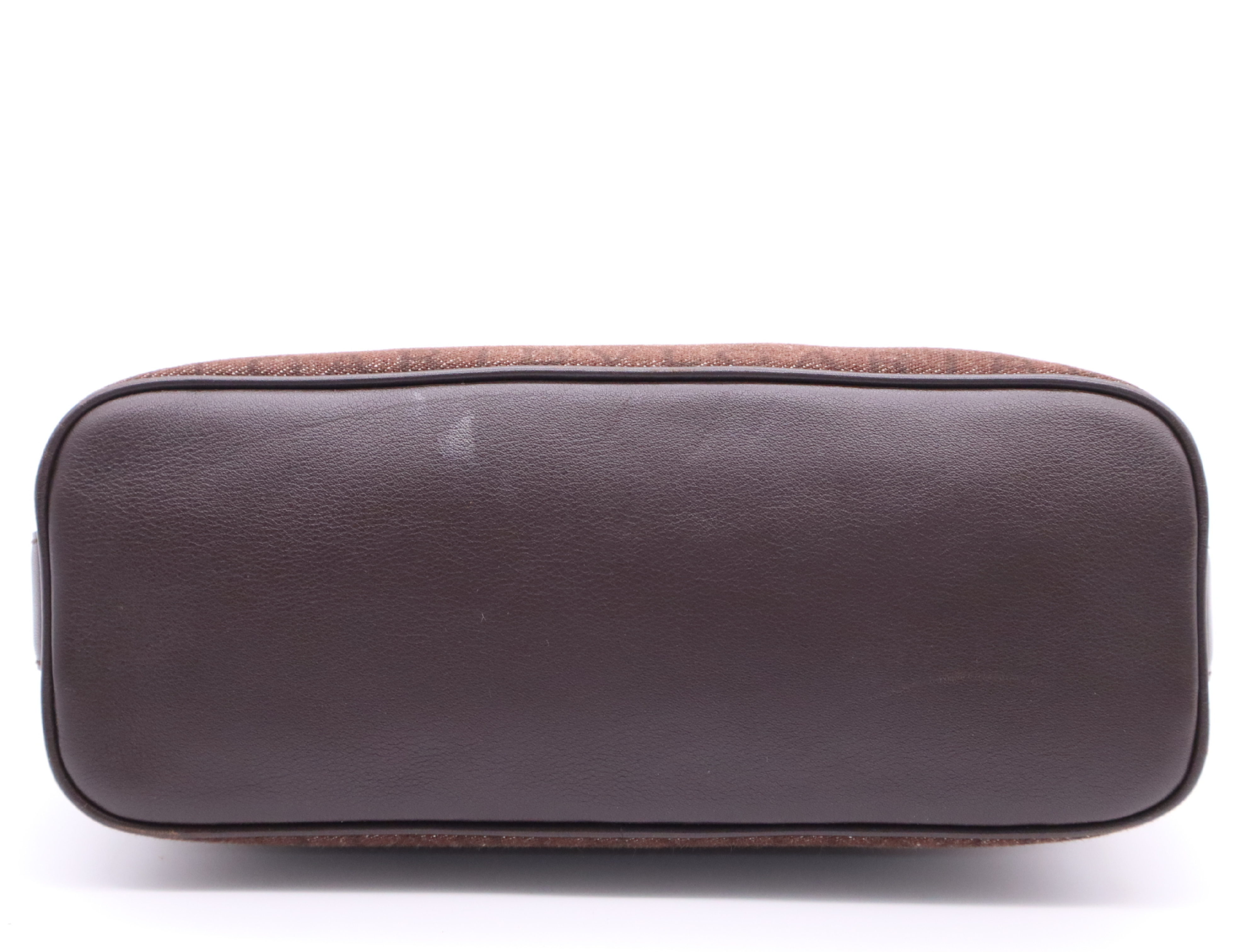 Canvas/Leather Logo Mania One-Shoulder Bag, Brown, Gold Hardware, Shoulder Bag — view 4