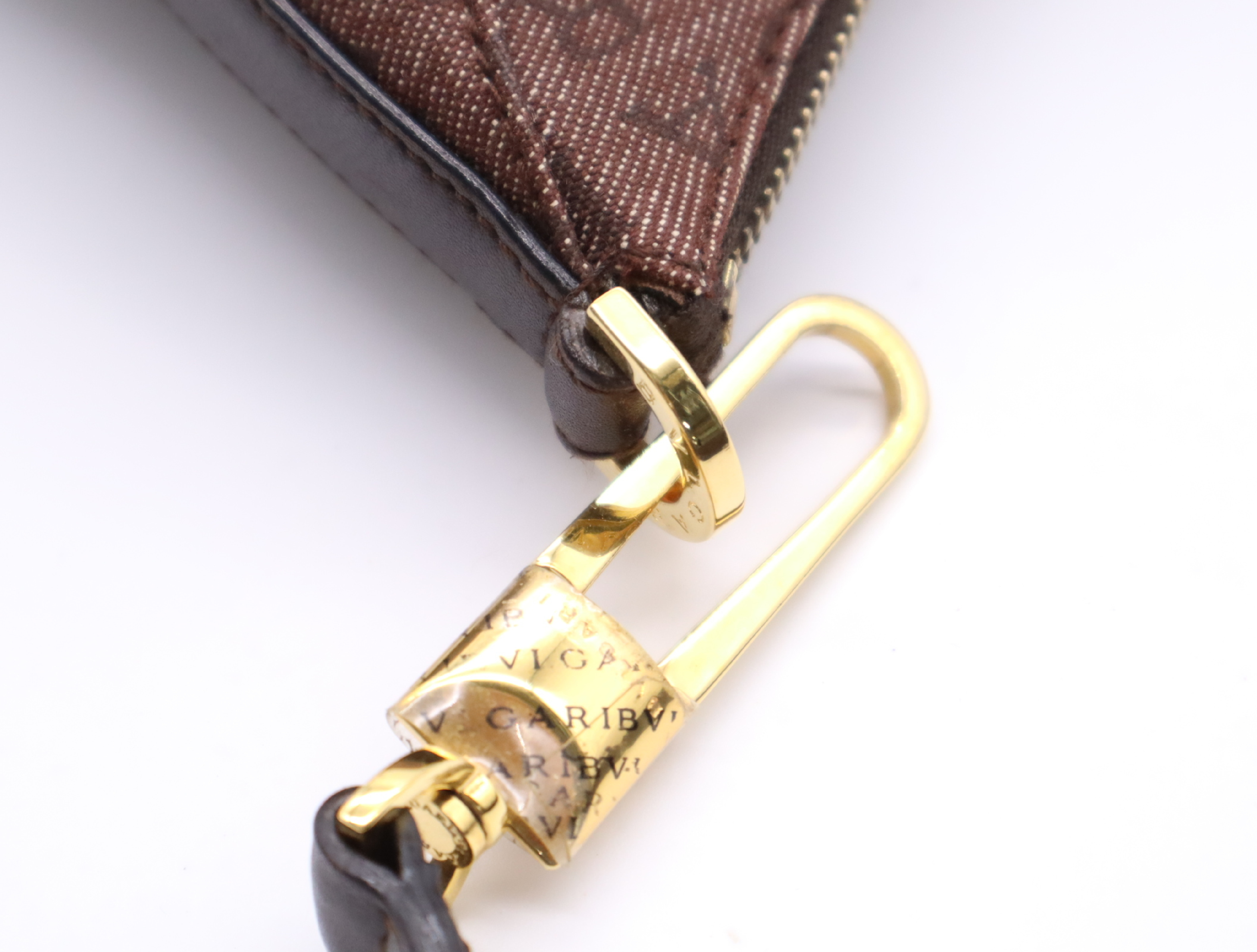 Canvas/Leather Logo Mania One-Shoulder Bag, Brown, Gold Hardware, Shoulder Bag — view 8