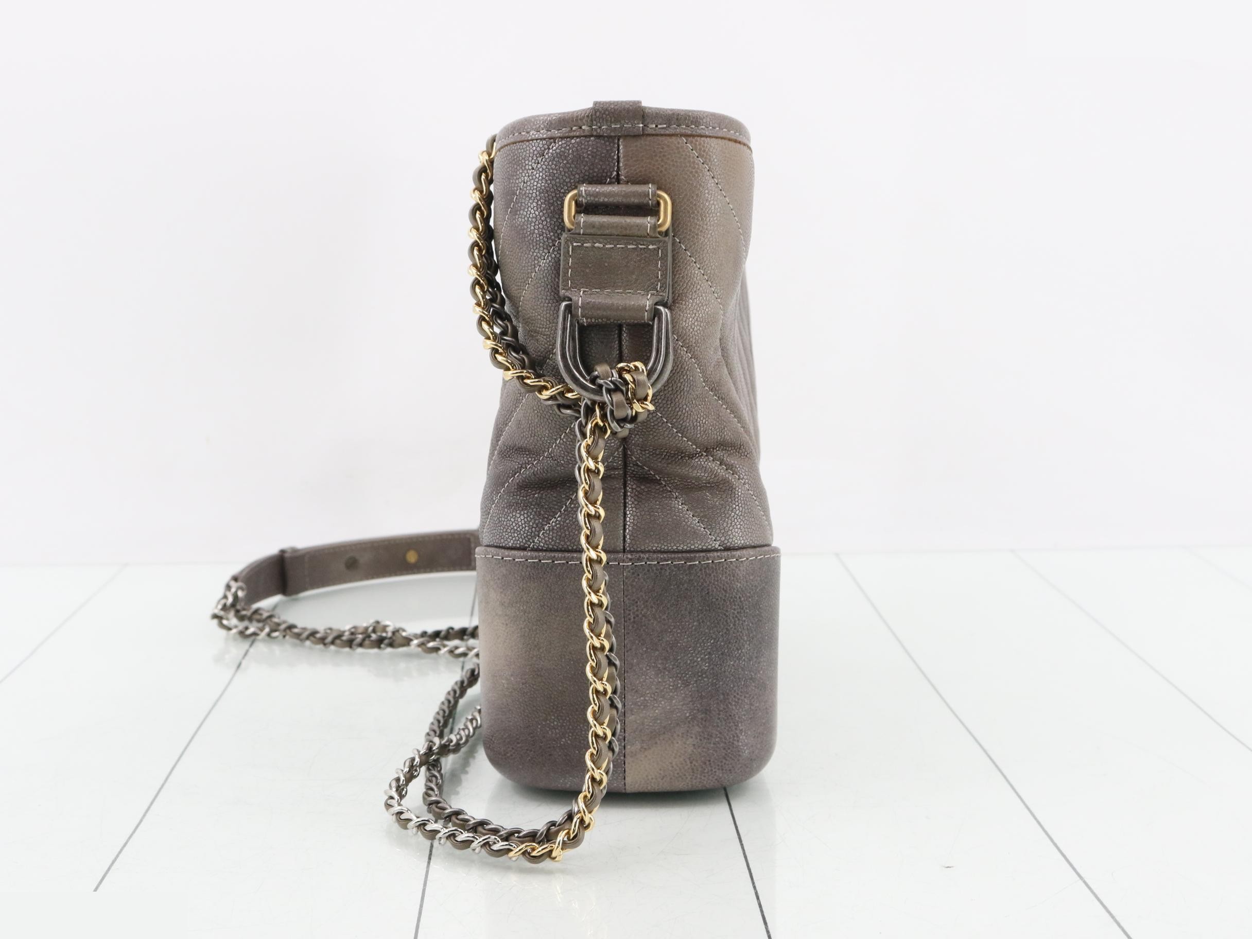 Gabrielle de Chanel Caviar Skin Chain Shoulder Bag — view 3