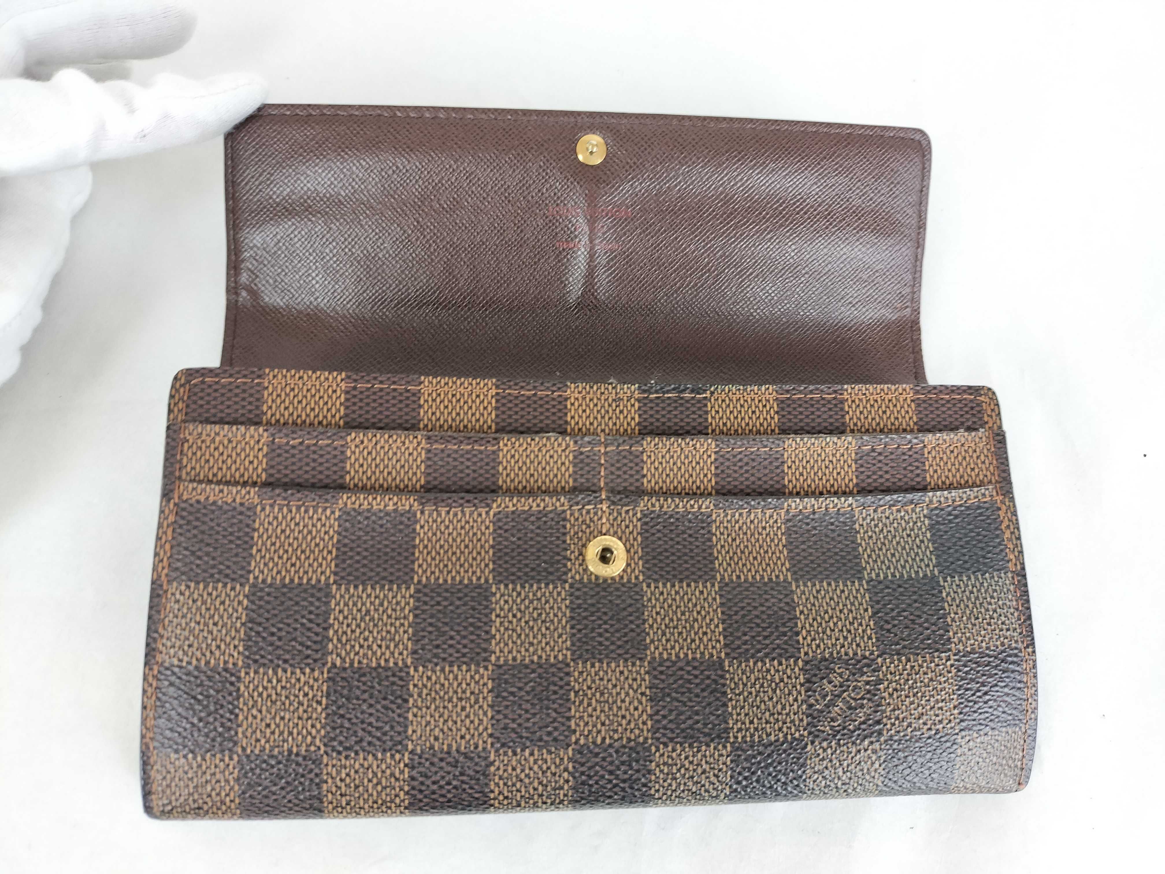 Damier Louis Vuitton Damier Portefeuille Sarah NM2 Long Wallet N61734 Ebene N61734 CA3017 Wallet — view 14