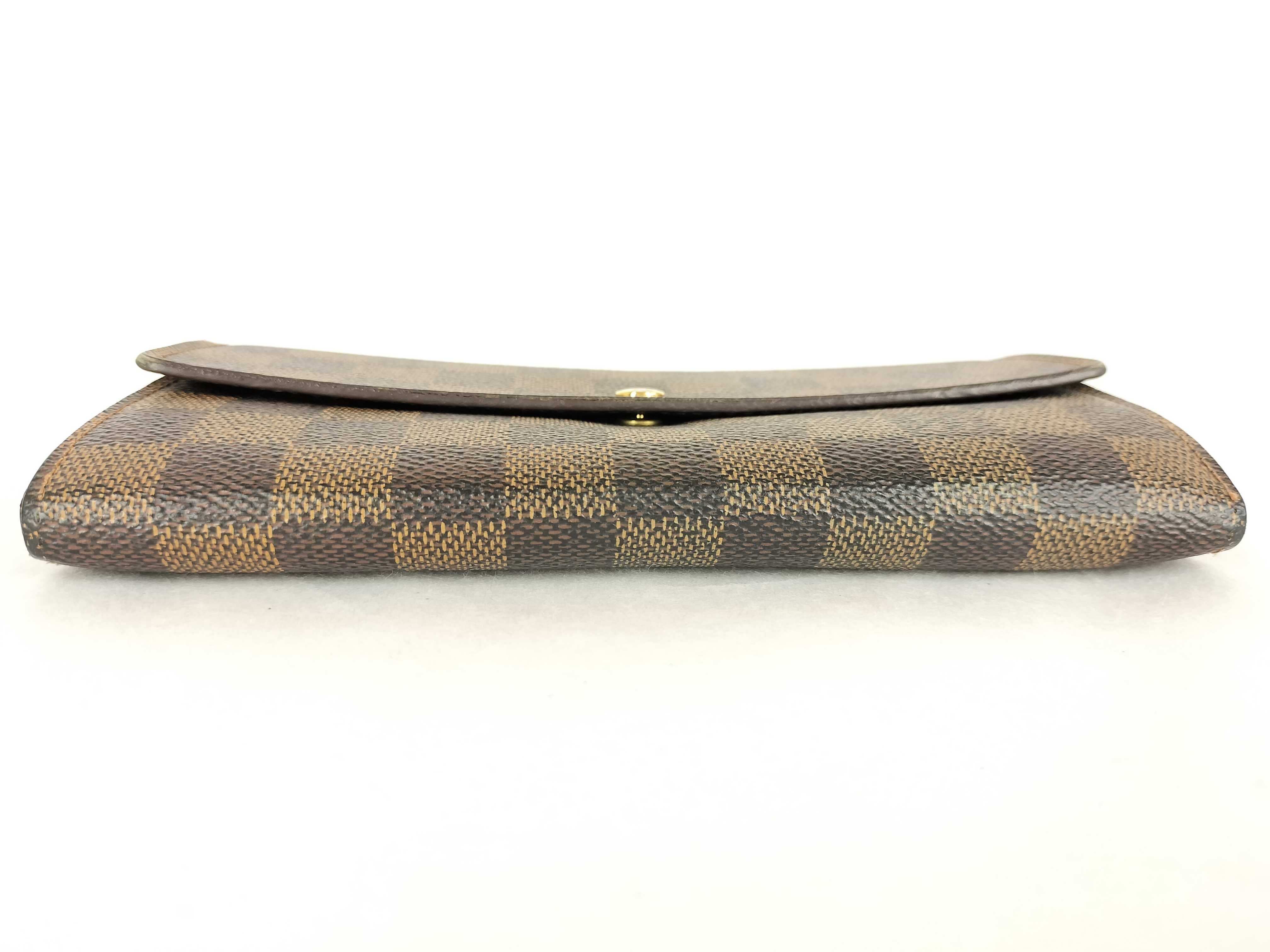 Damier Louis Vuitton Damier Portefeuille Sarah NM2 Long Wallet N61734 Ebene N61734 CA3017 Wallet — view 3