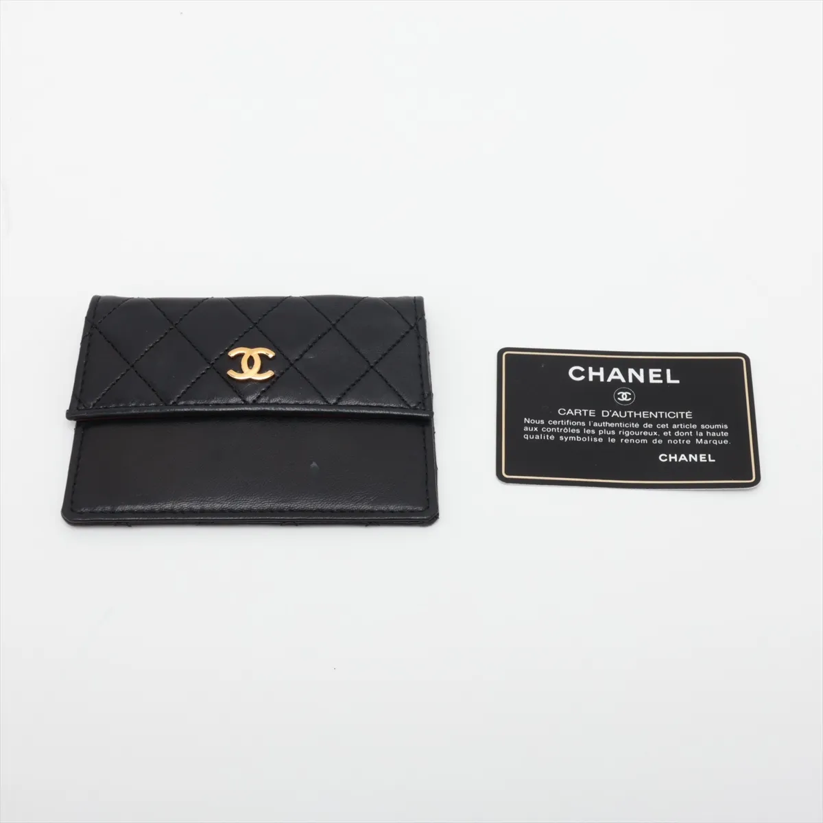 Matelassé Lambskin Single Flap Single Chain Bag, Black with Gold Hardware, Item No. 1637442 (Serial No. 1) — view 11