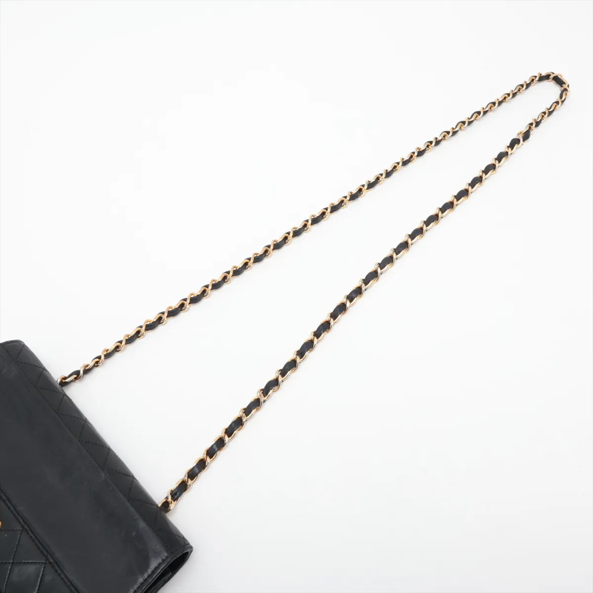 Matelassé Lambskin Single Flap Single Chain Bag, Black with Gold Hardware, Item No. 1637442 (Serial No. 1) — view 5