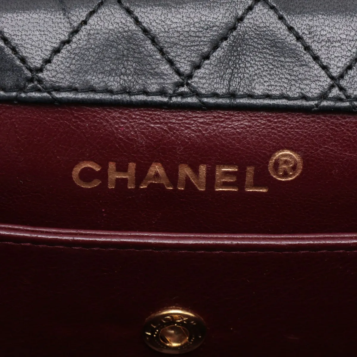 Matelassé Lambskin Single Flap Single Chain Bag, Black with Gold Hardware, Item No. 1637442 (Serial No. 1) — view 10