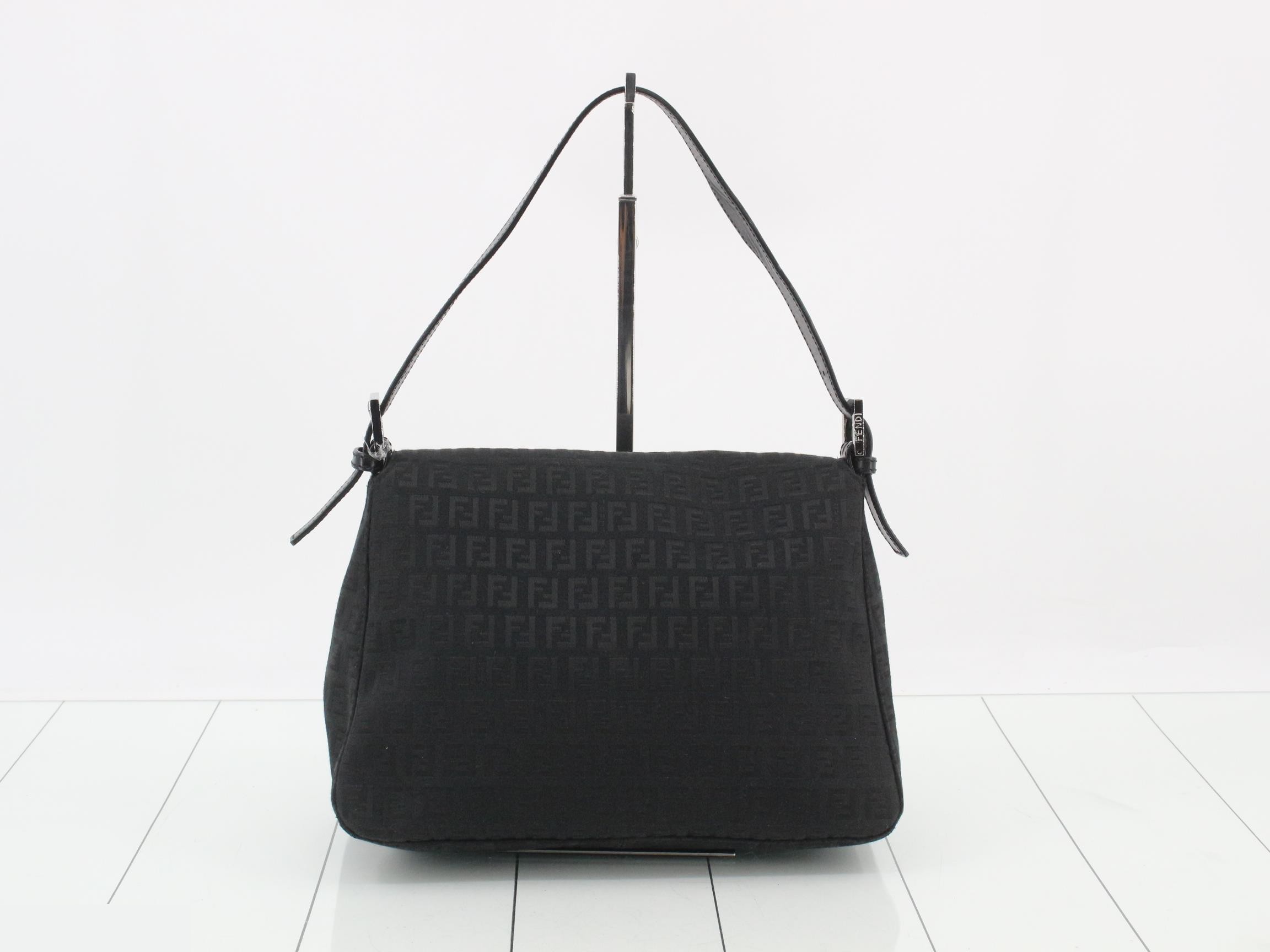 Zucchino Mamma Bucket Shoulder Bag, Canvas/Leather, Black — view 2