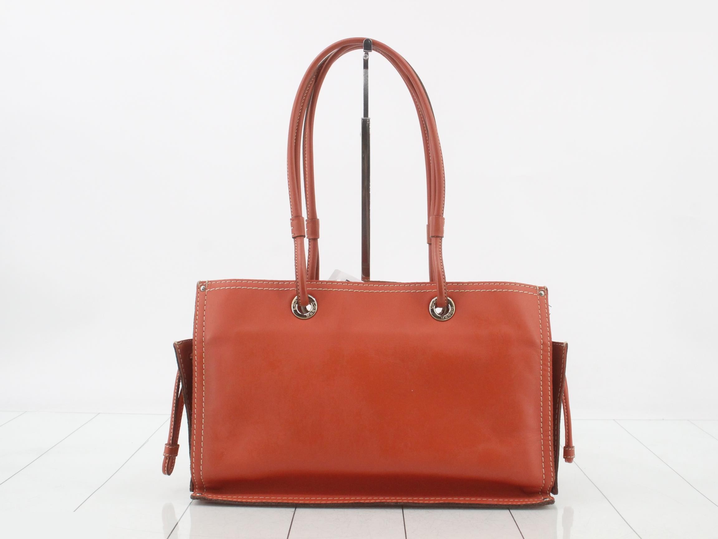 Anagram Tote Bag Shopper, Perforated, Orange, 290703 — view 2