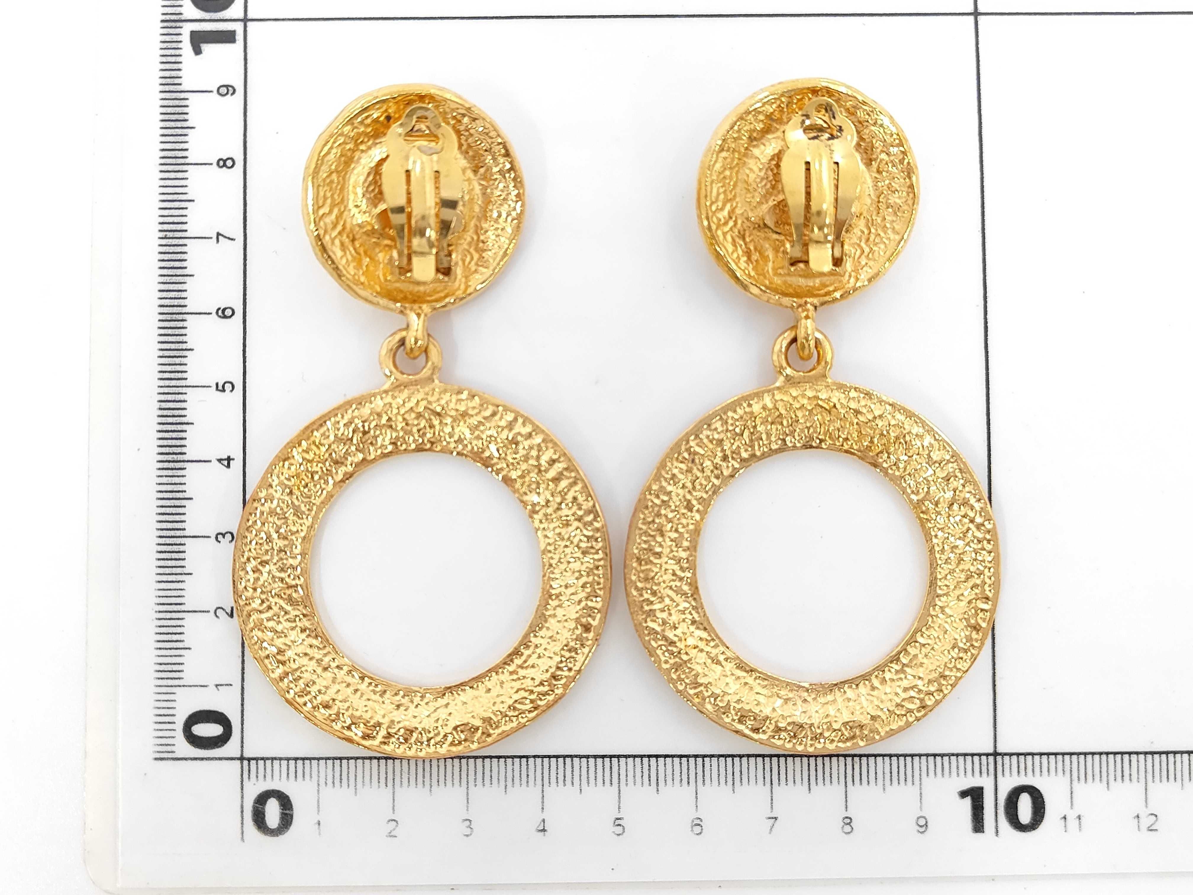 Earrings, Circle Logo, Large Size, Swing Earrings, 2/6 Engraved — view 2