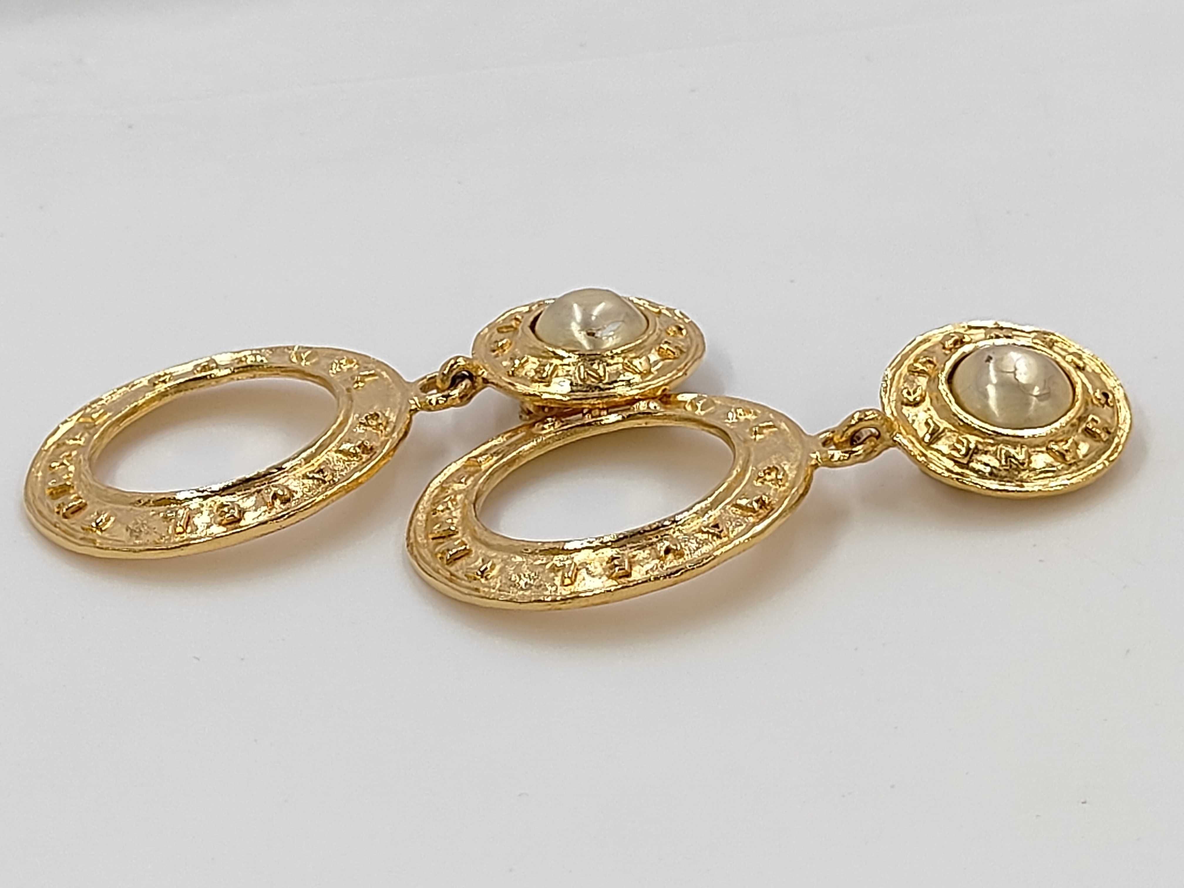 Earrings, Circle Logo, Large Size, Swing Earrings, 2/6 Engraved — view 3