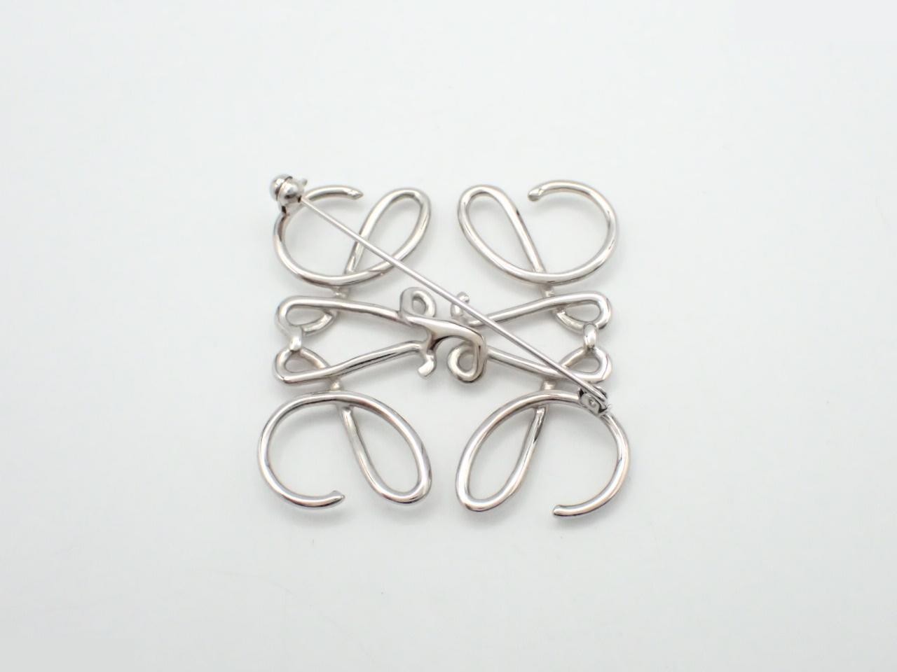 Anagram brooch, silver hardware — view 2