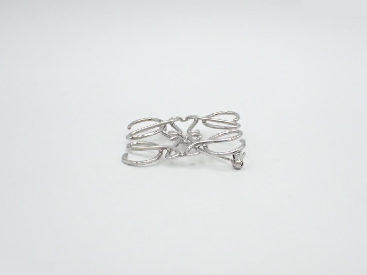 Anagram brooch, silver hardware — view 3