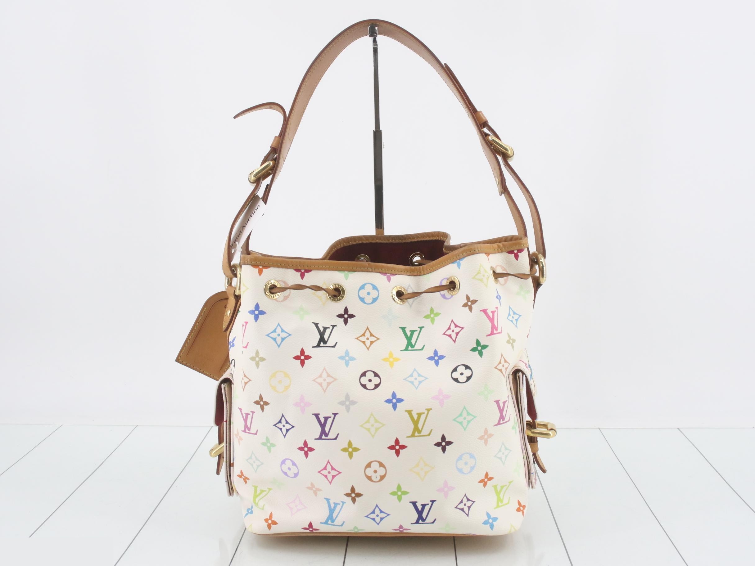 Monogram Multicolor Petite Noé Blanc Shoulder Bag — view 2