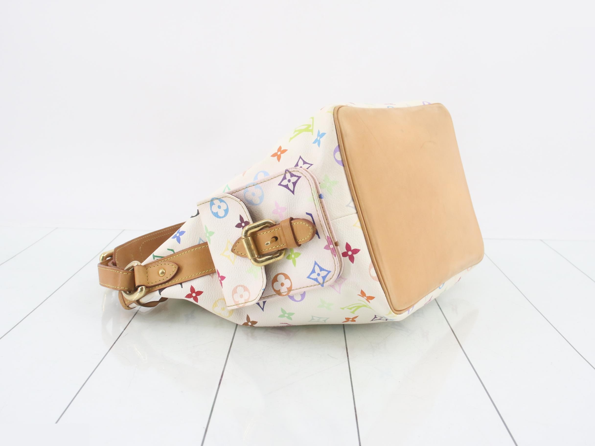 Monogram Multicolor Petite Noé Blanc Shoulder Bag — view 5
