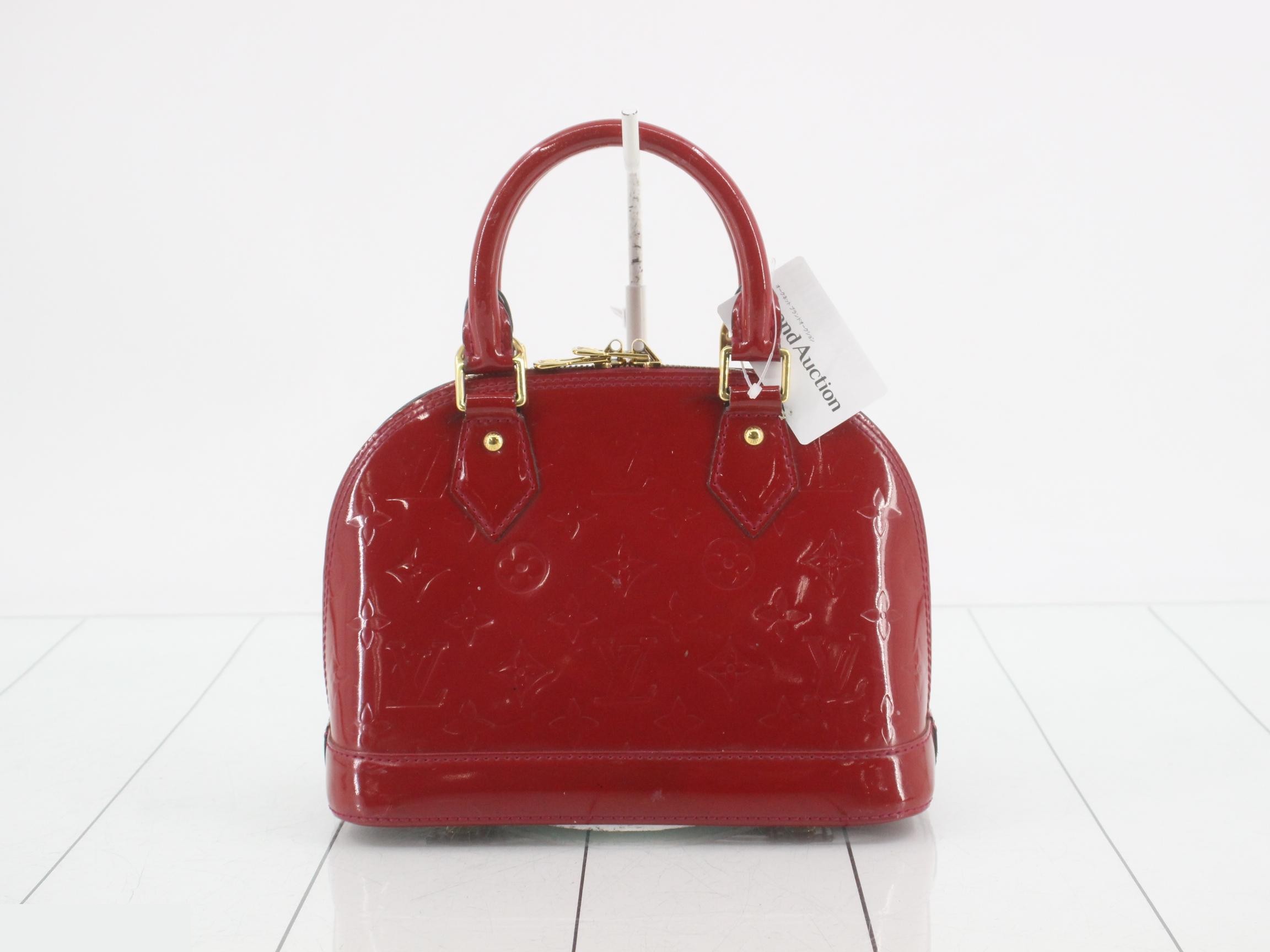 Alma BB Vernis Monogram Red Handbag — view 2