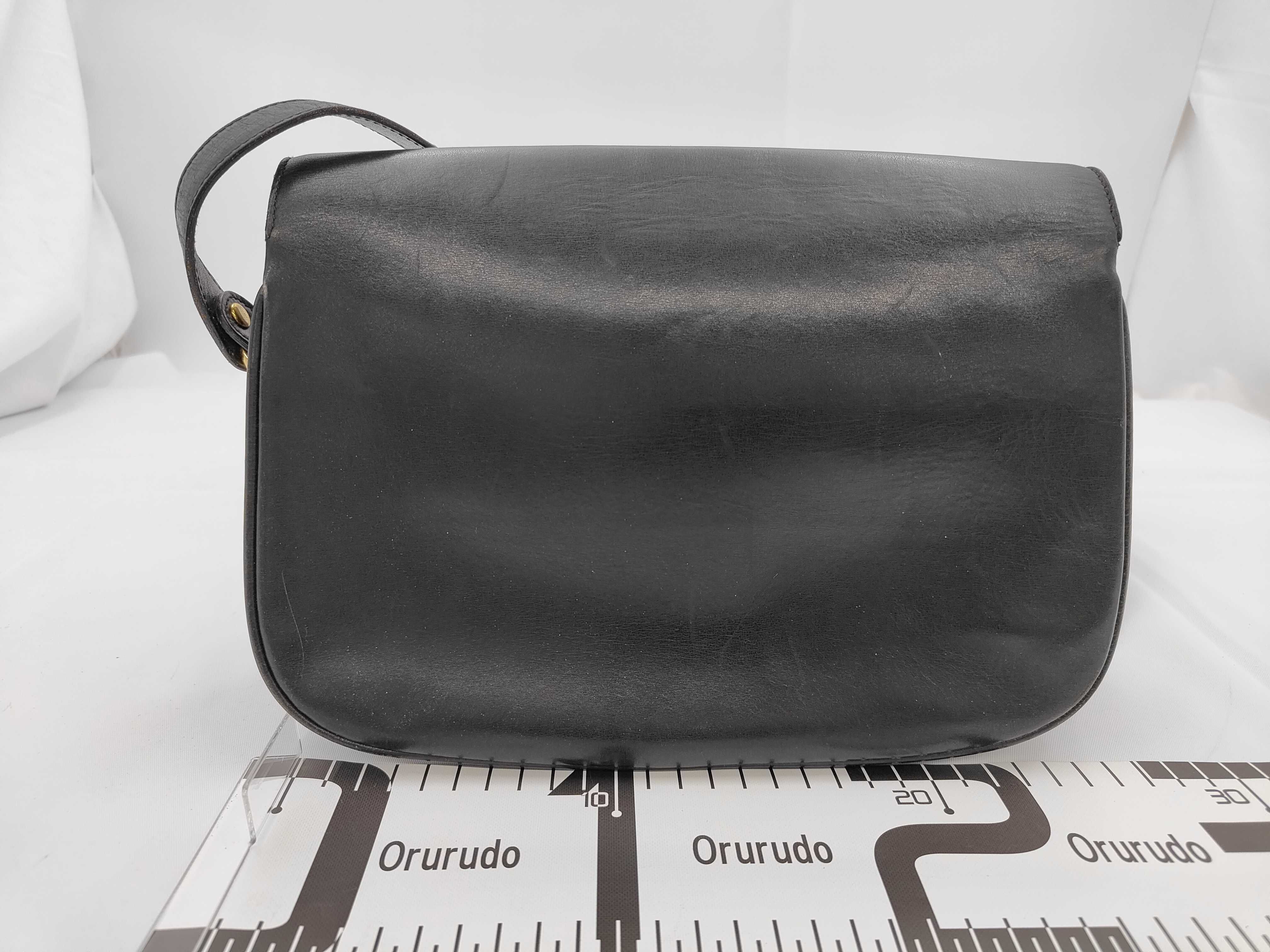 Leather Shoulder Bag, Black — view 2