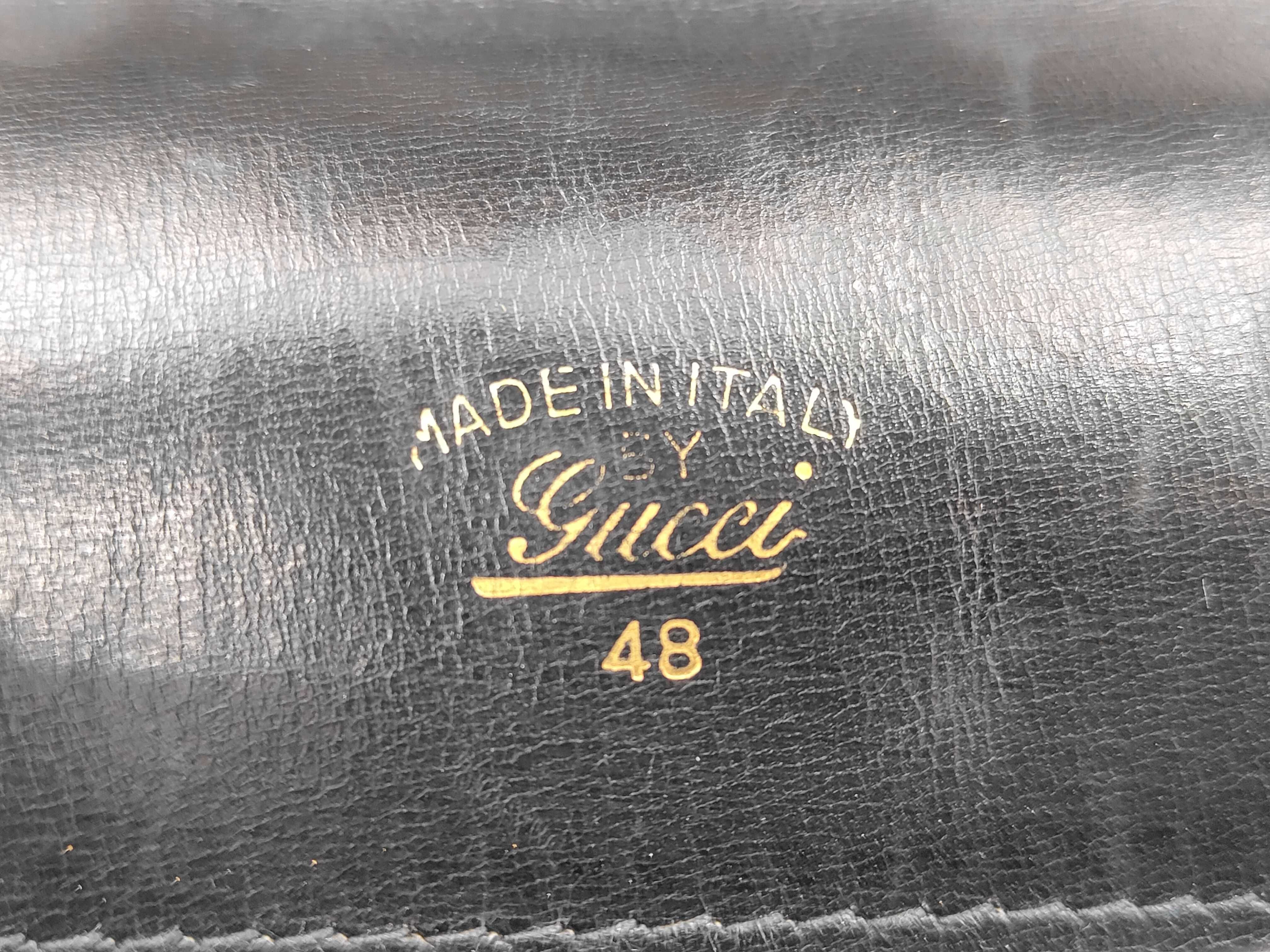Leather Shoulder Bag, Black — view 11