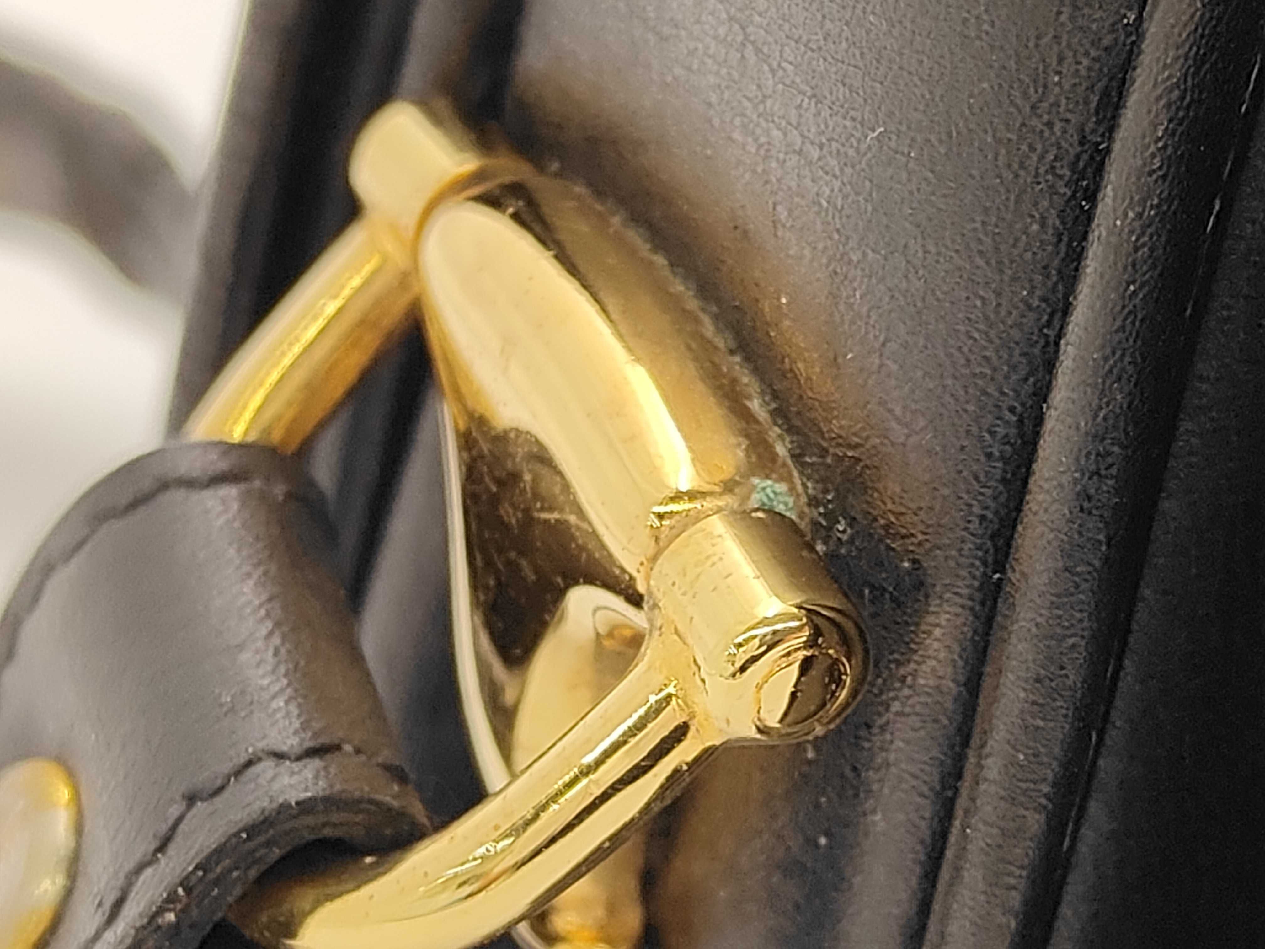 Leather Shoulder Bag, Black — view 7