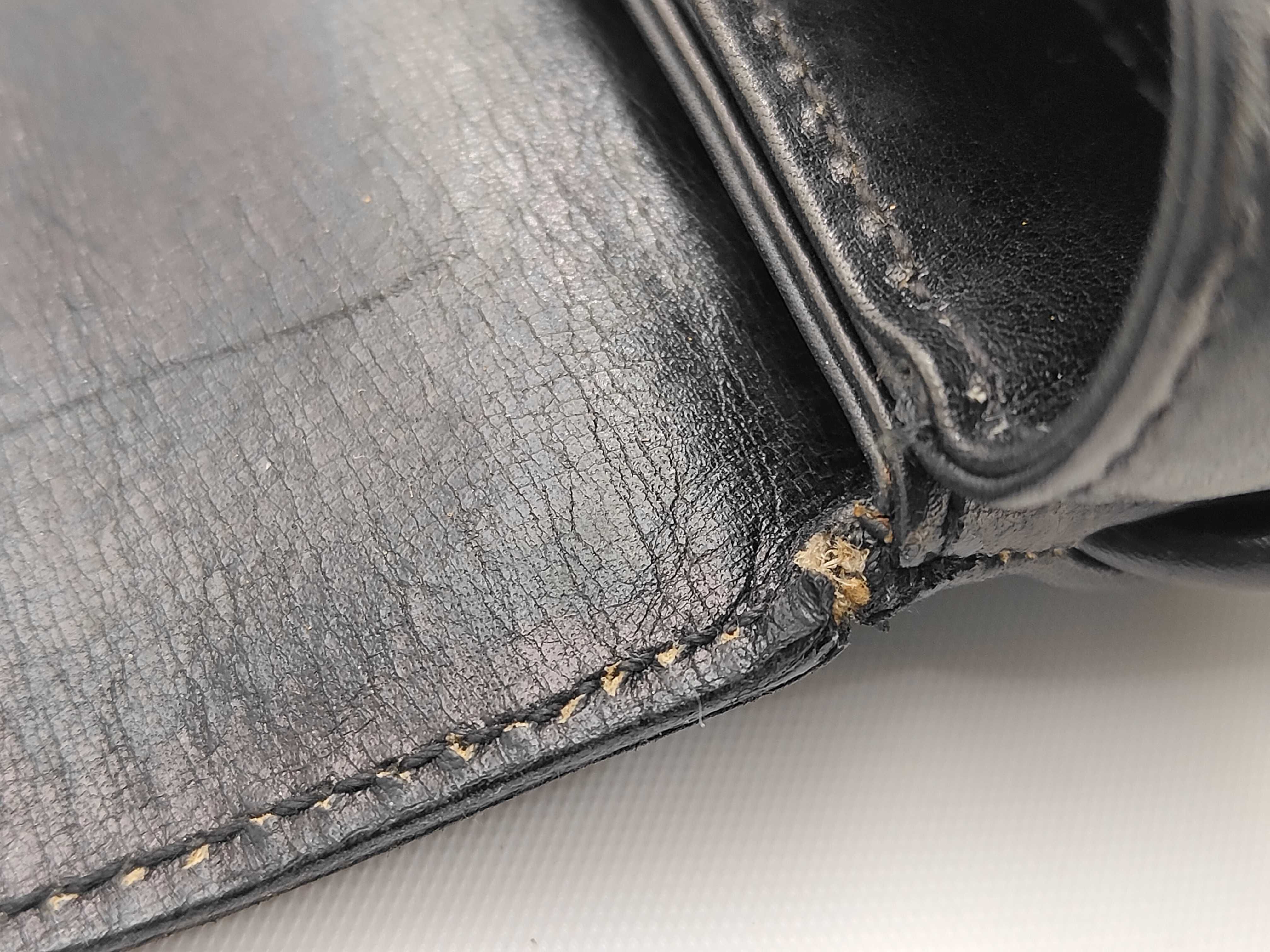 Leather Shoulder Bag, Black — view 8