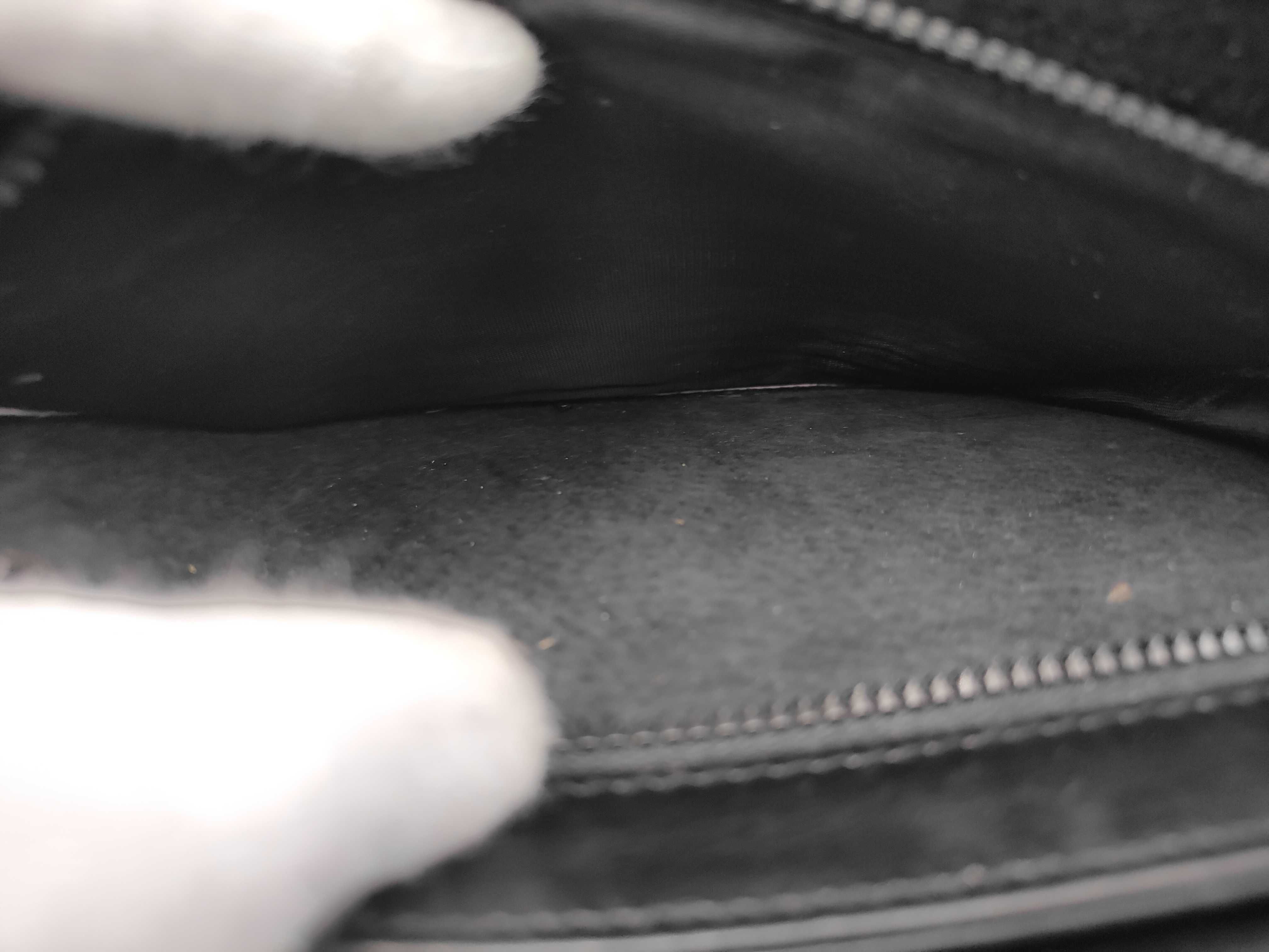Leather Shoulder Bag, Black — view 10