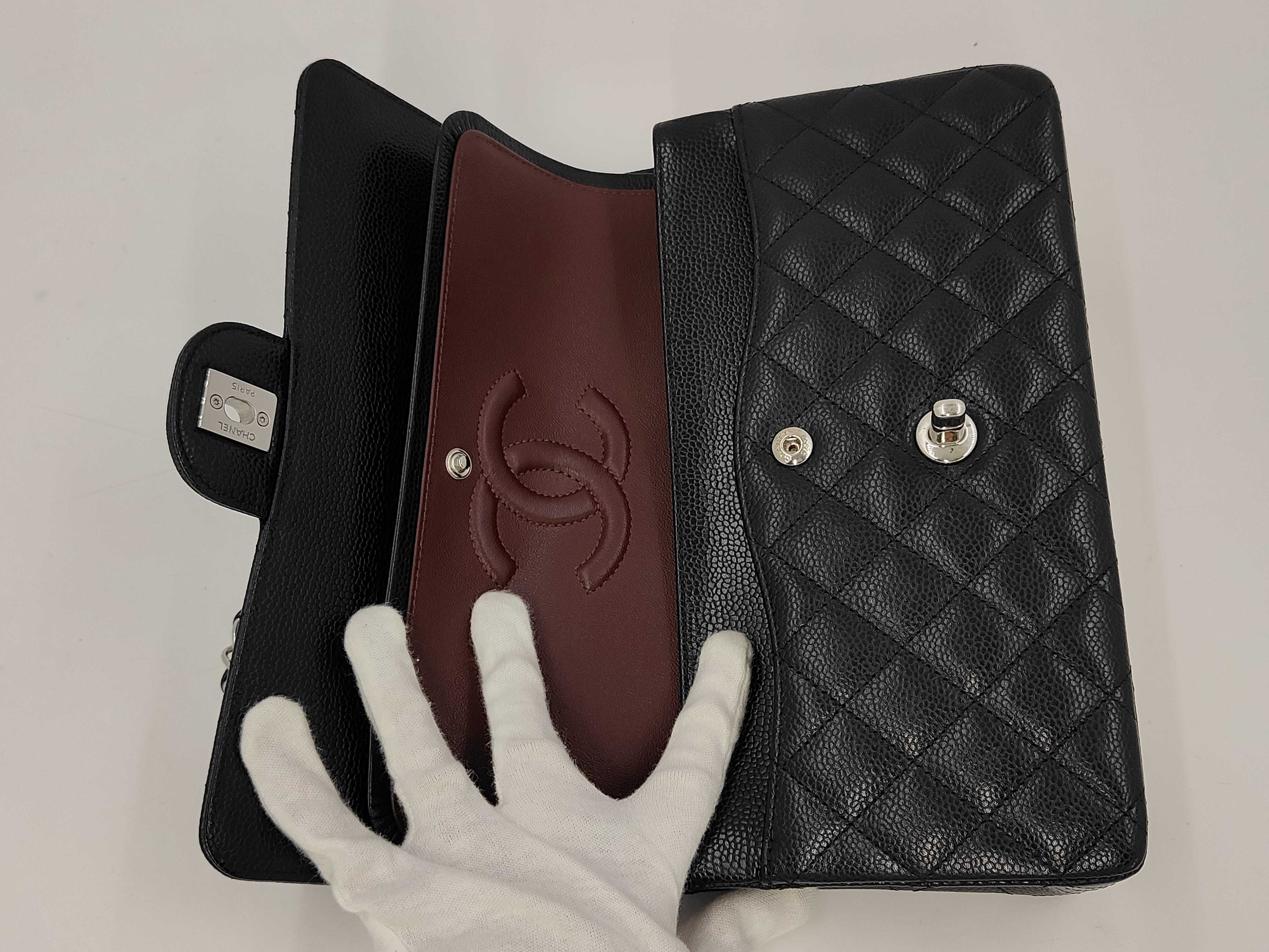 Matelassé Chain Shoulder Bag, Caviar Leather Shoulder Bag — view 11
