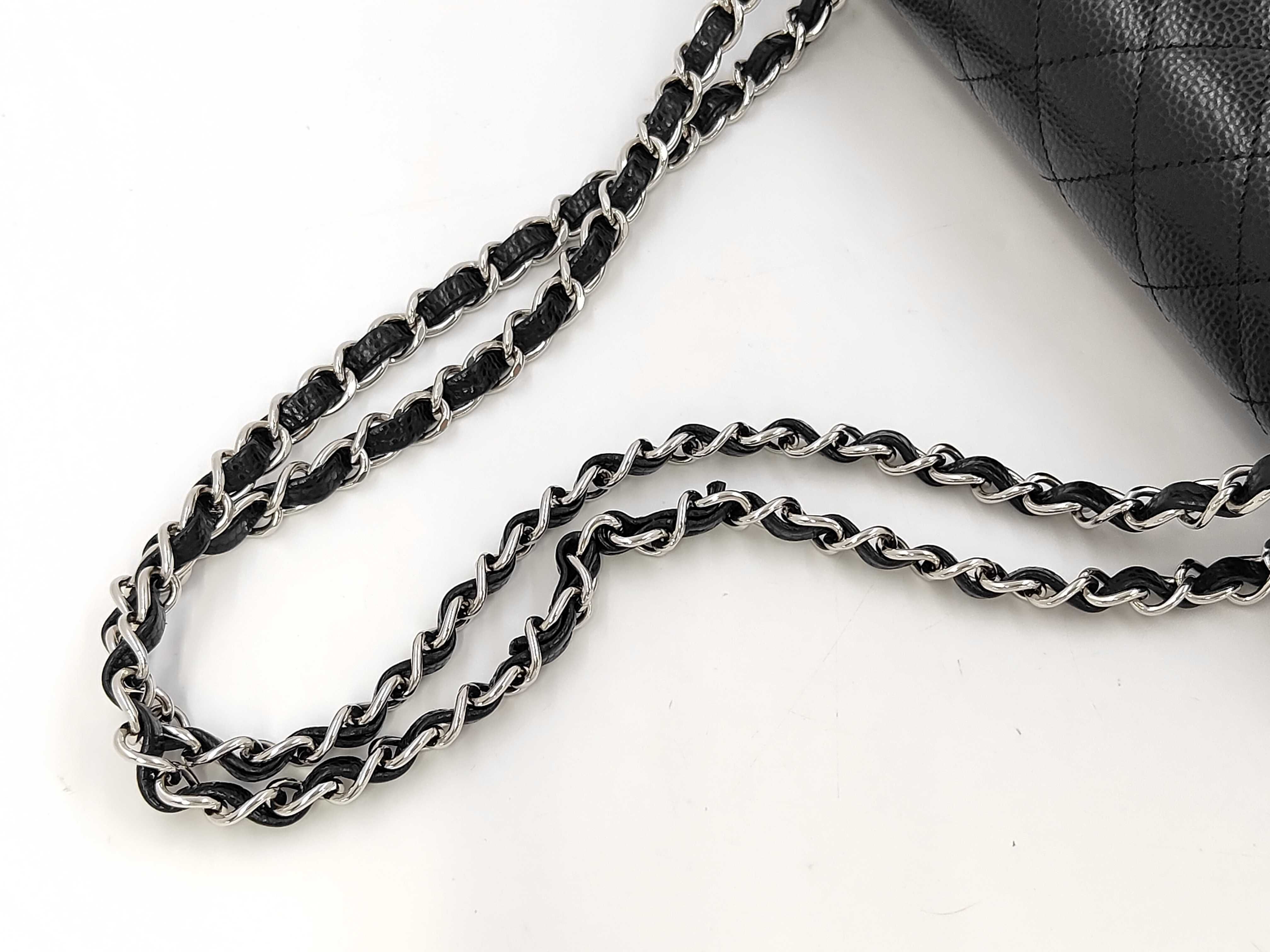 Matelassé Chain Shoulder Bag, Caviar Leather Shoulder Bag — view 5