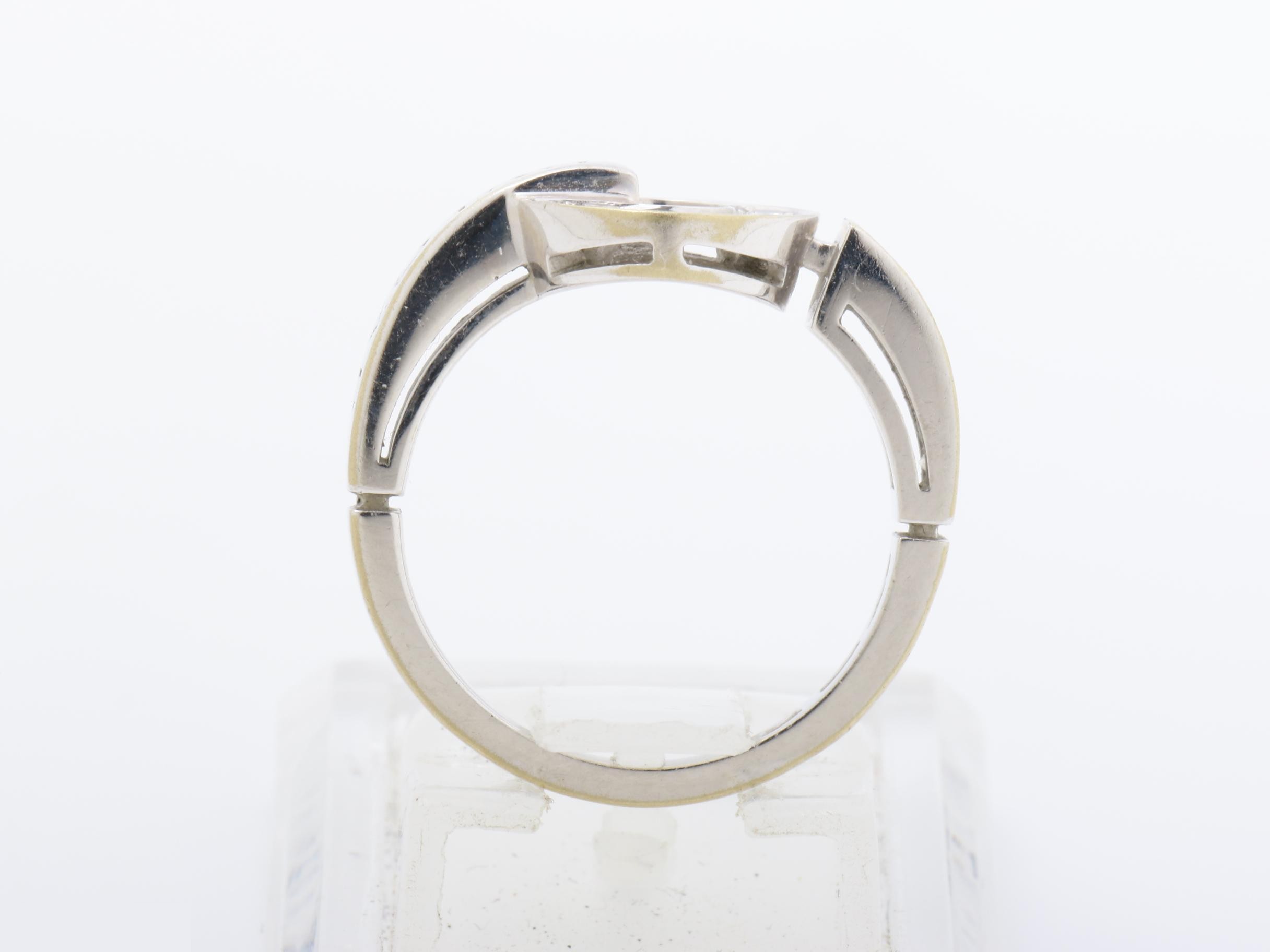 (precious metal) ring, 750WG, 5.3g, size #10 — view 5