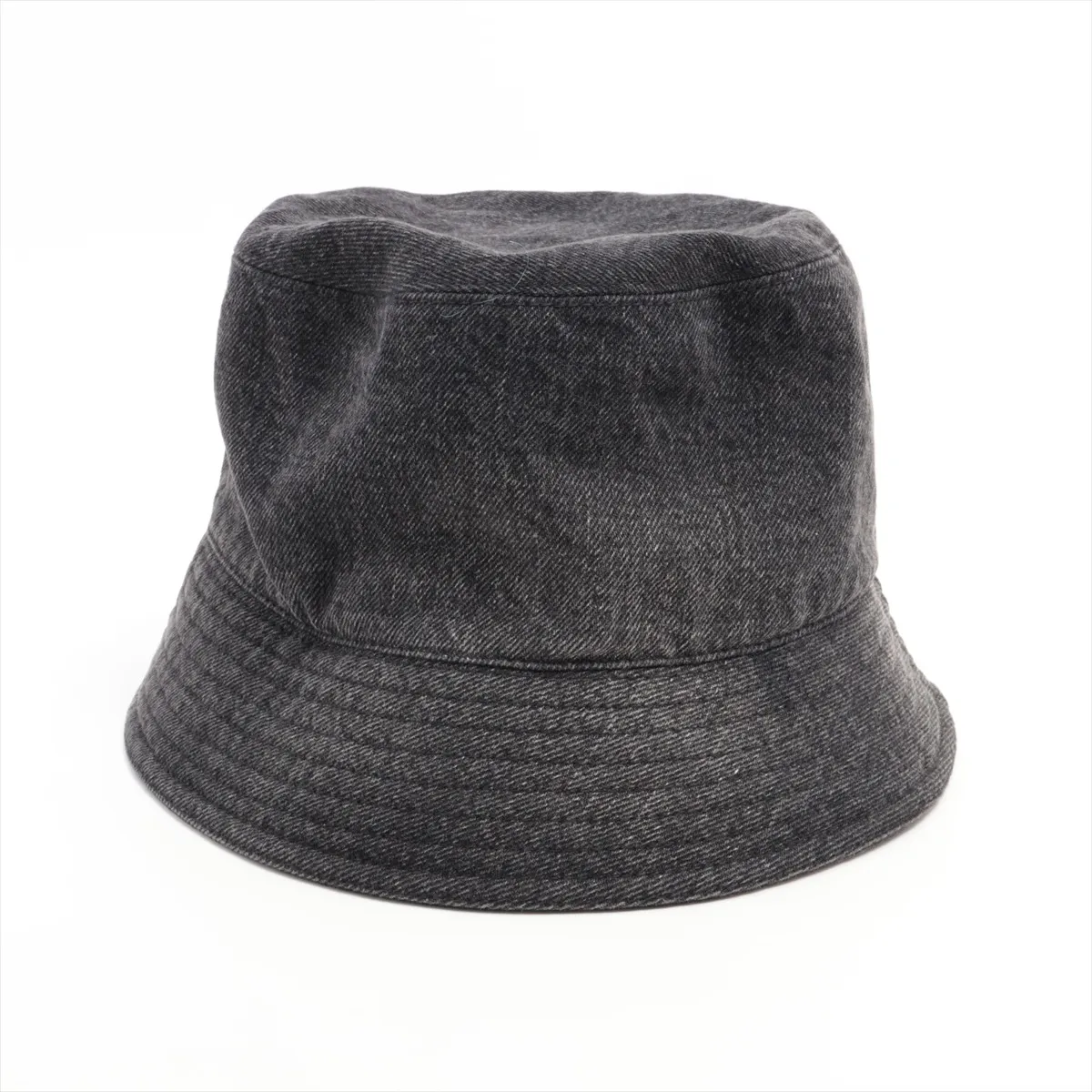 2HC137 Triangle Logo Bucket Hat M Cotton Black Threads Fuzzing Out of shape — view 3