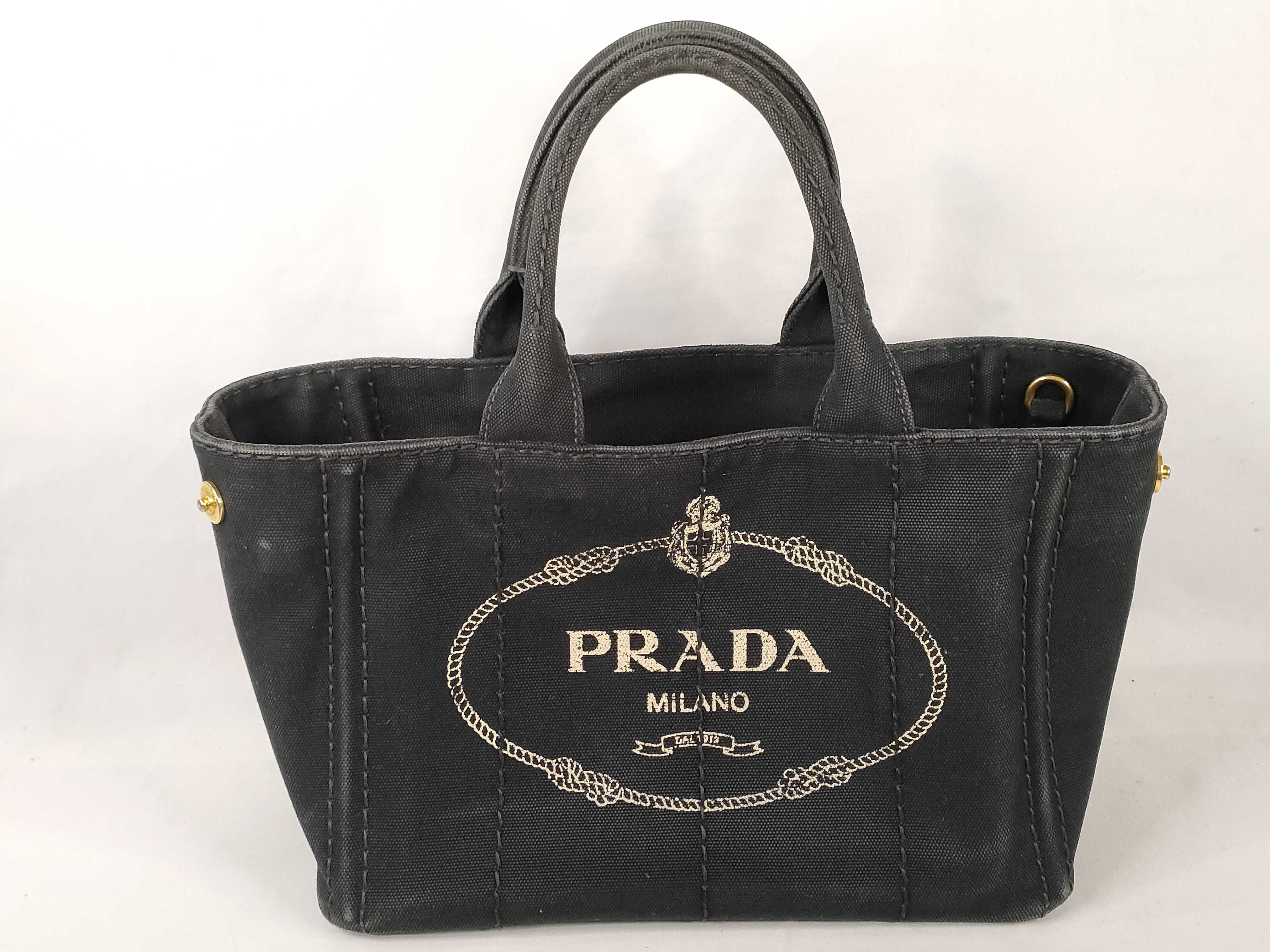 Canapa Mini Tote Bag, Black, No Straps, 1BG439 Tote Bag