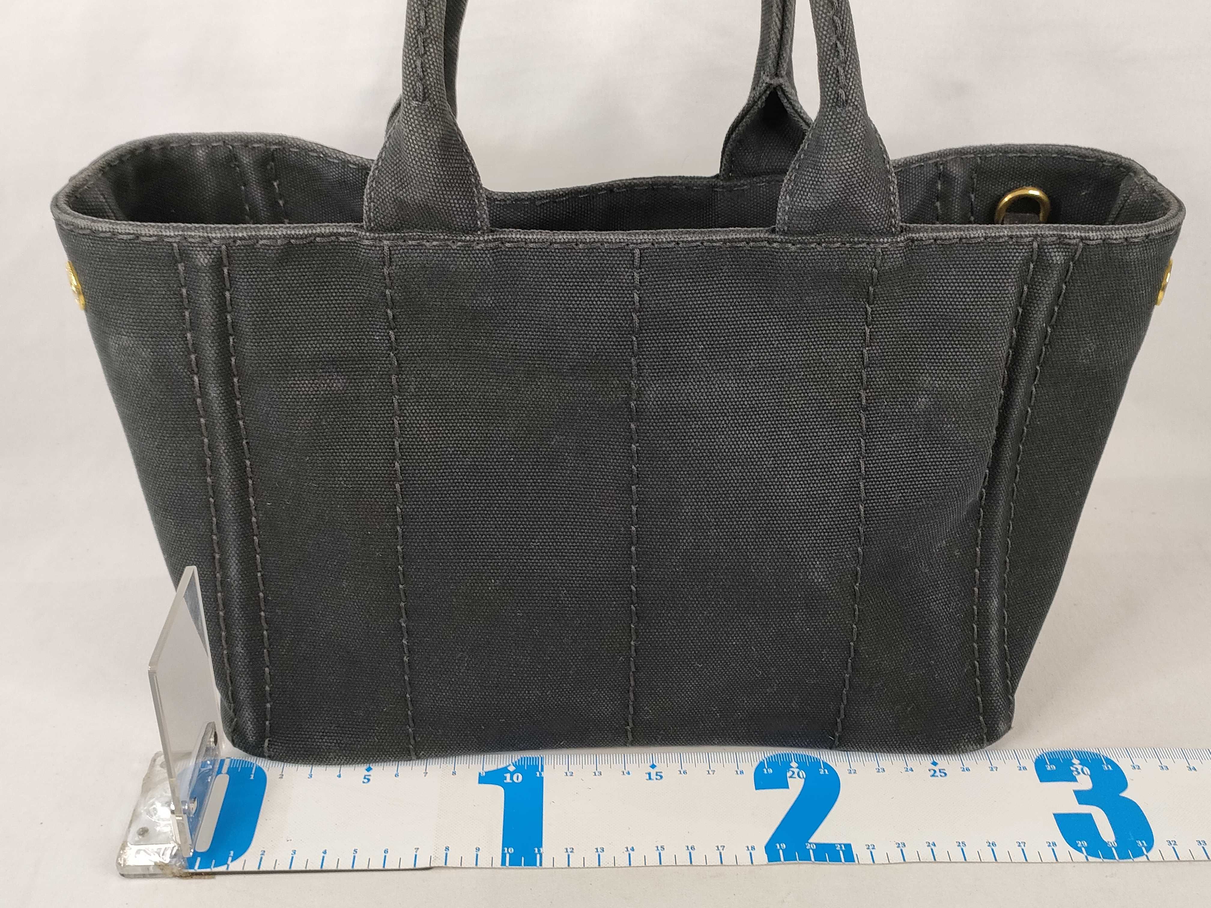 Canapa Mini Tote Bag, Black, No Straps, 1BG439 Tote Bag — view 2