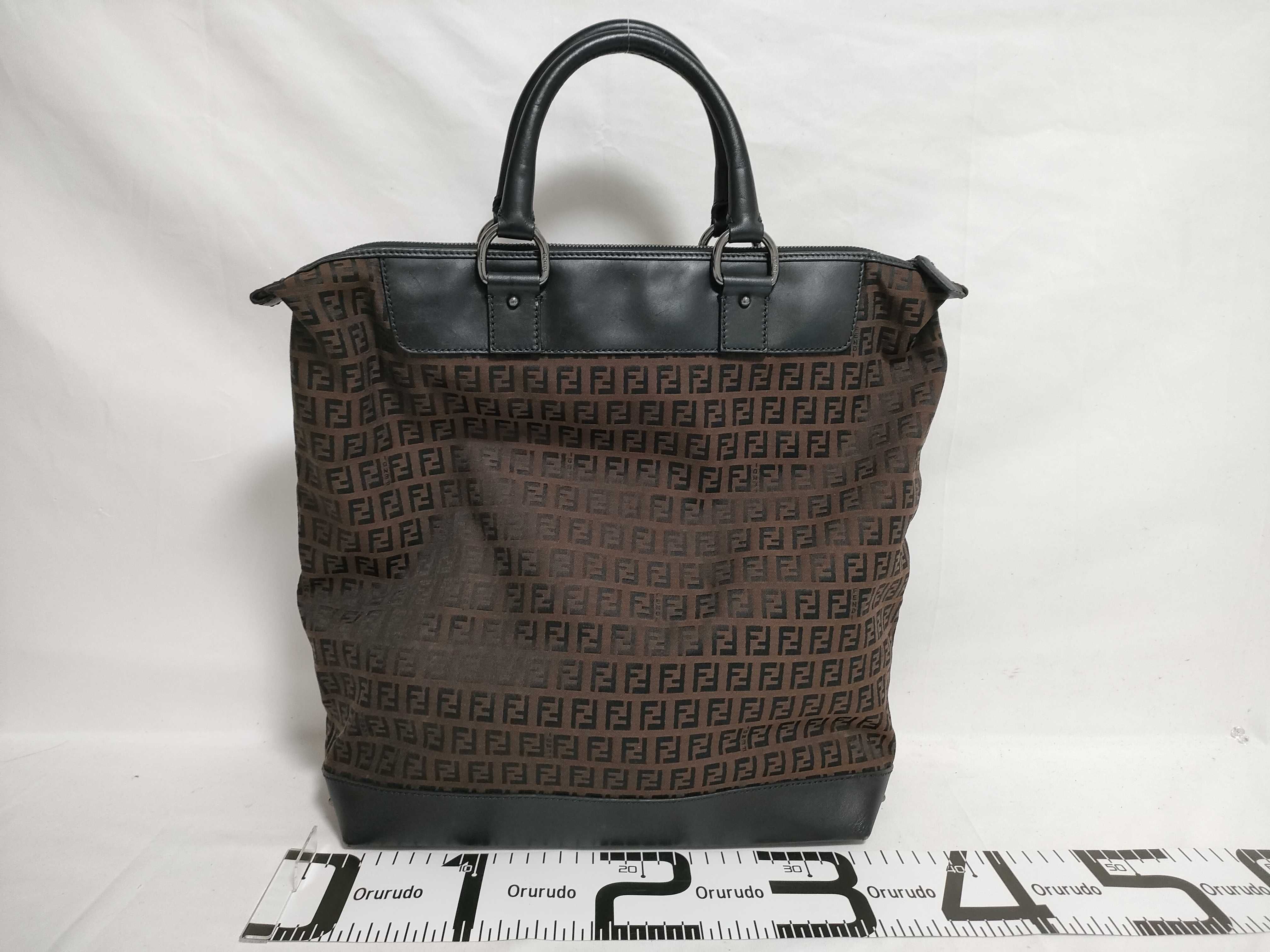 Zucca pattern tote bag, brown tote bag — view 2