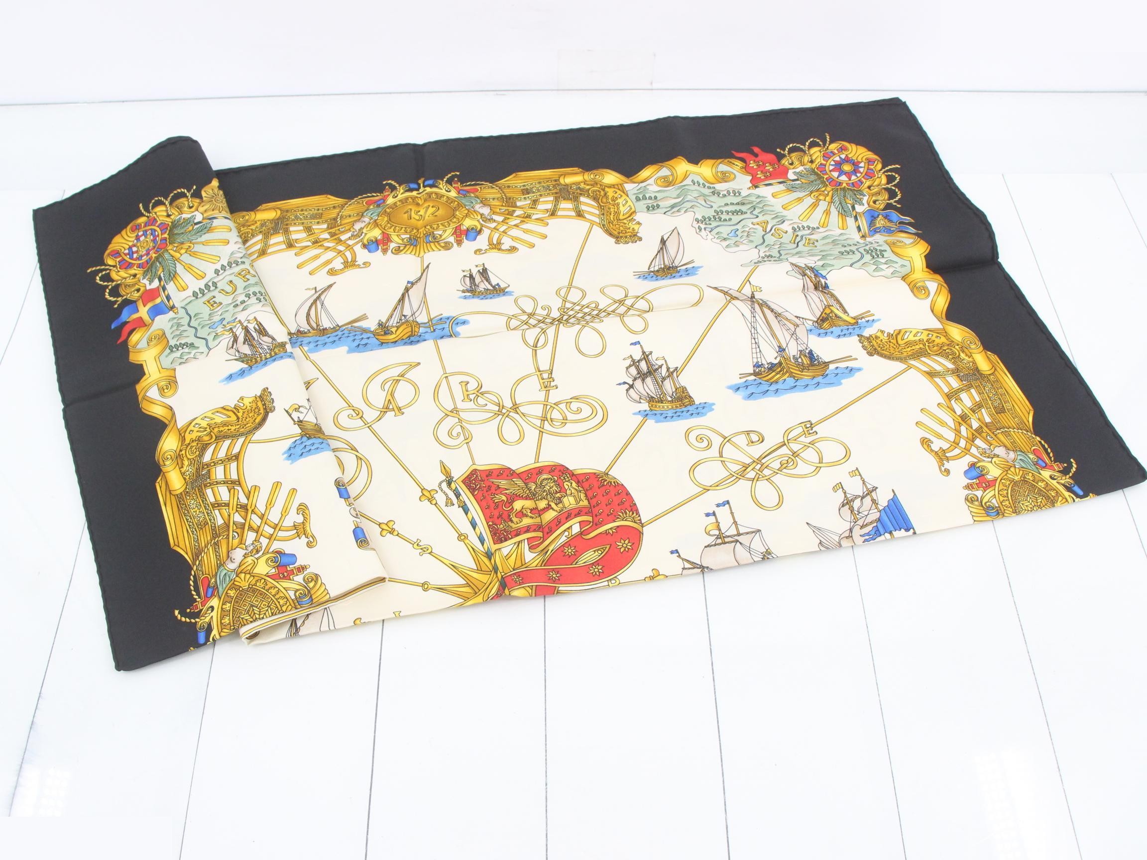 Carre 90 "Sailboat of Light" Silk Scarf — view 3