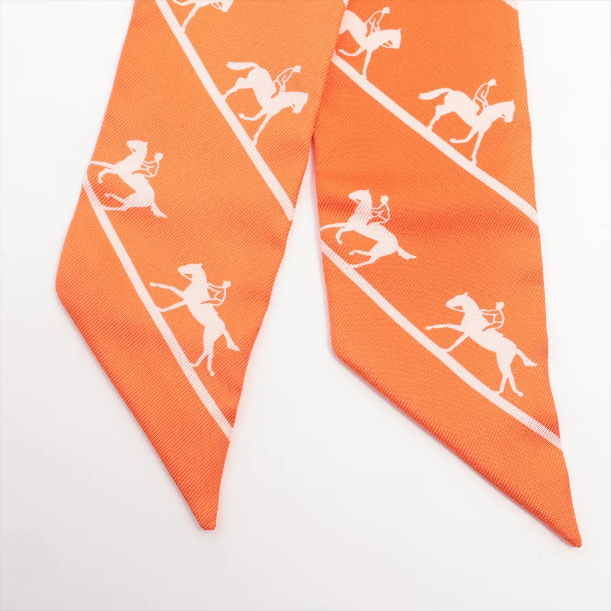 Twilly Scarf Silk Orange Thread Les Allure — view 2