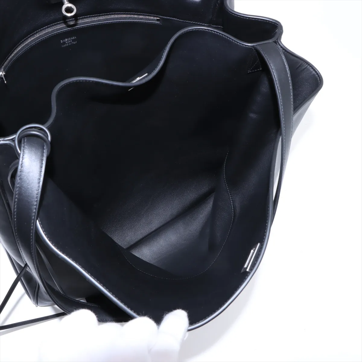Rodeo Leather Tote Bag, Black, 827664 — view 8