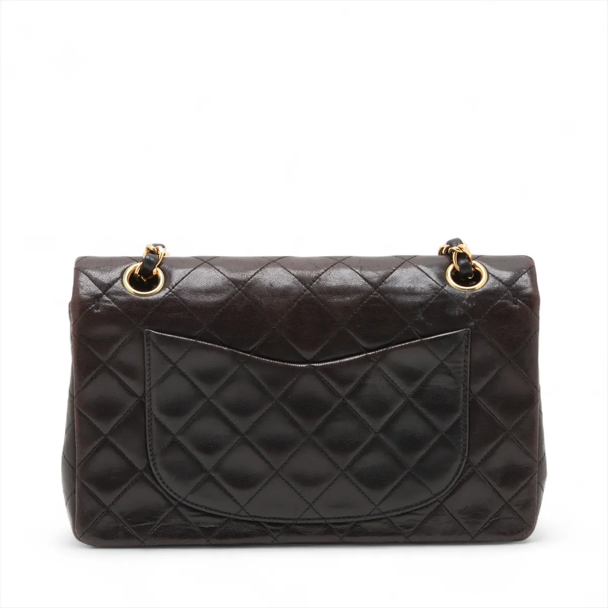 Matelassé 23 Lambskin Double Flap Double Chain Bag, Black with Gold Hardware, 4170907, Series 4, A01113 — view 2