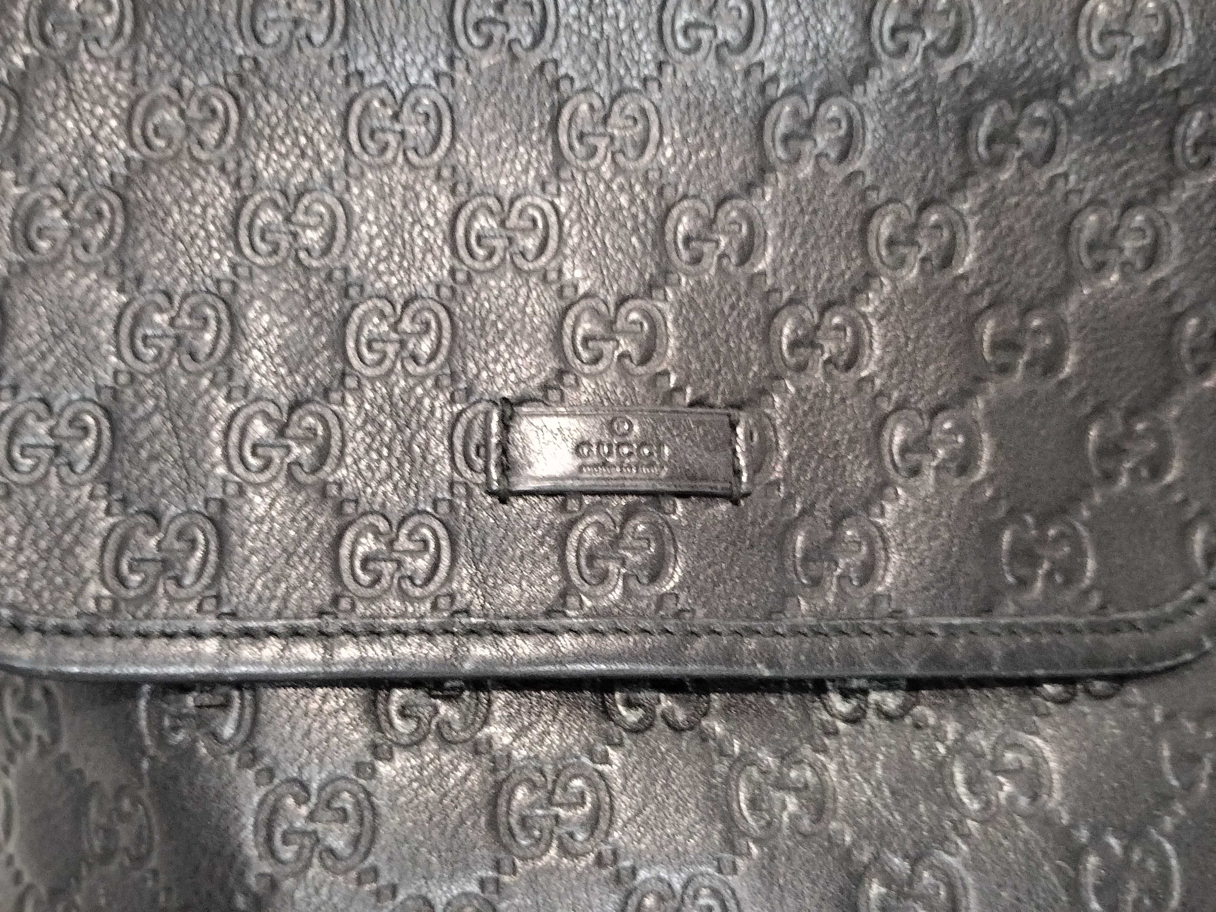 Logo Black Leather Shoulder Bag — view 2