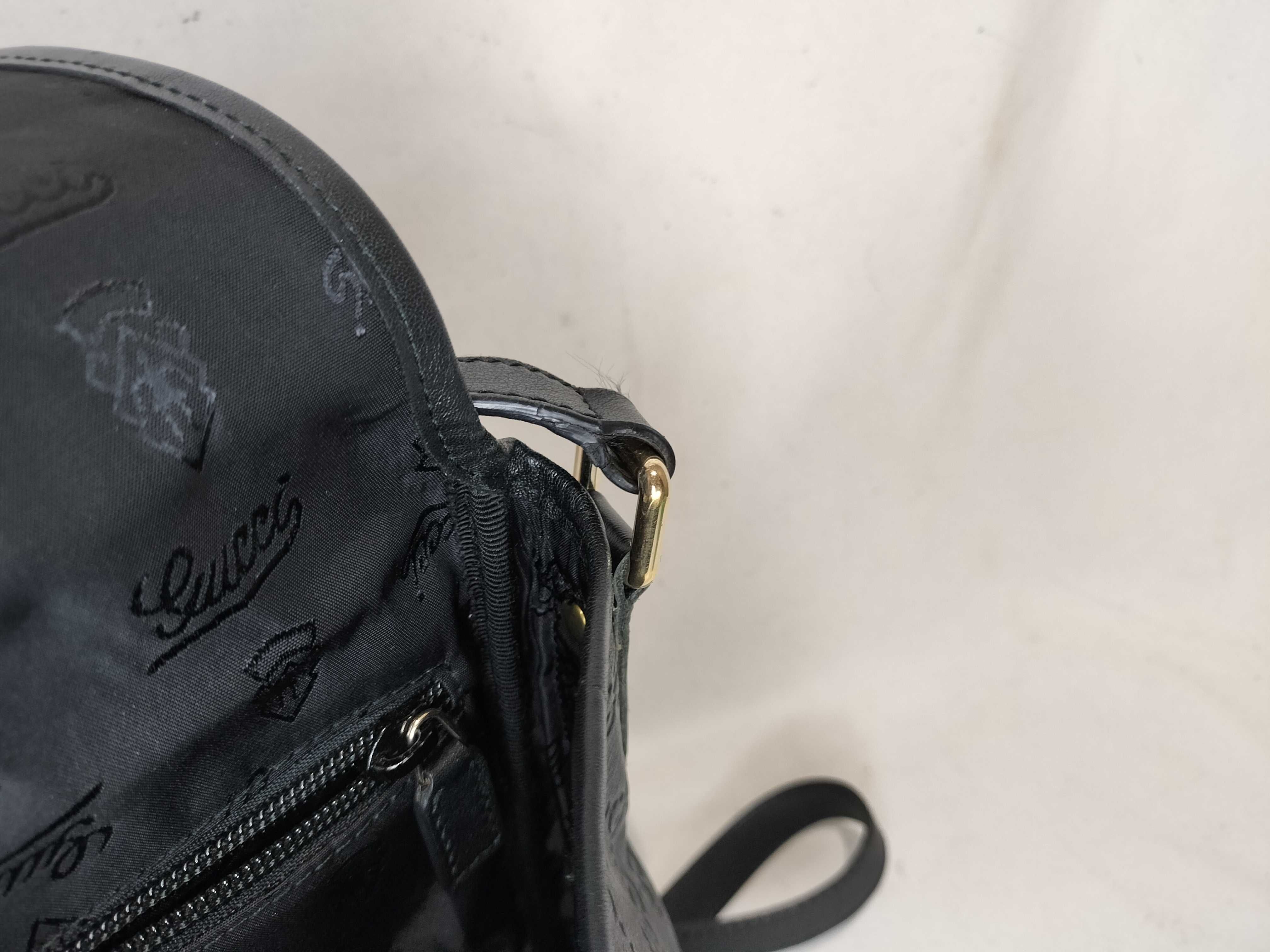 Logo Black Leather Shoulder Bag — view 13