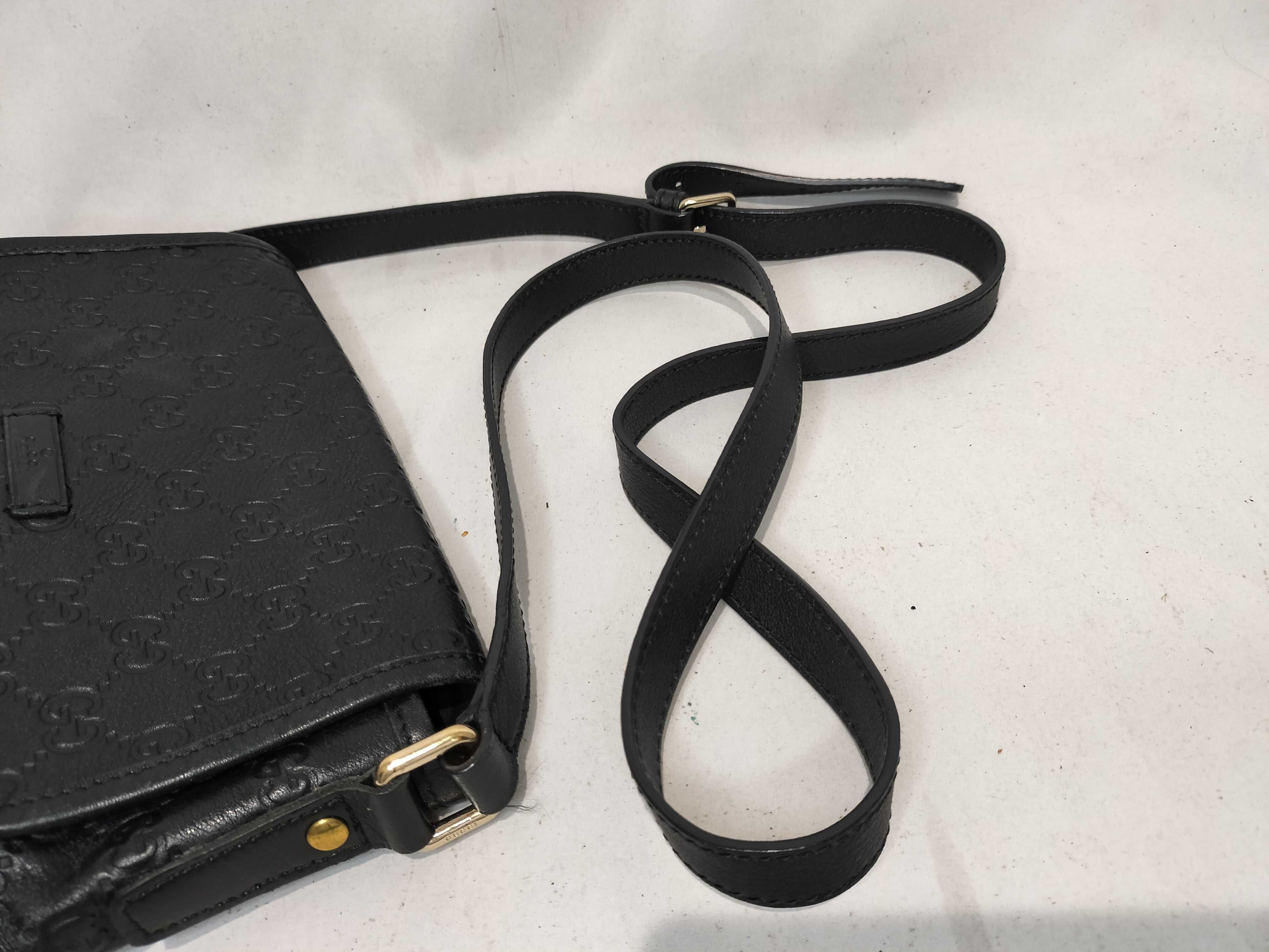 Logo Black Leather Shoulder Bag — view 4
