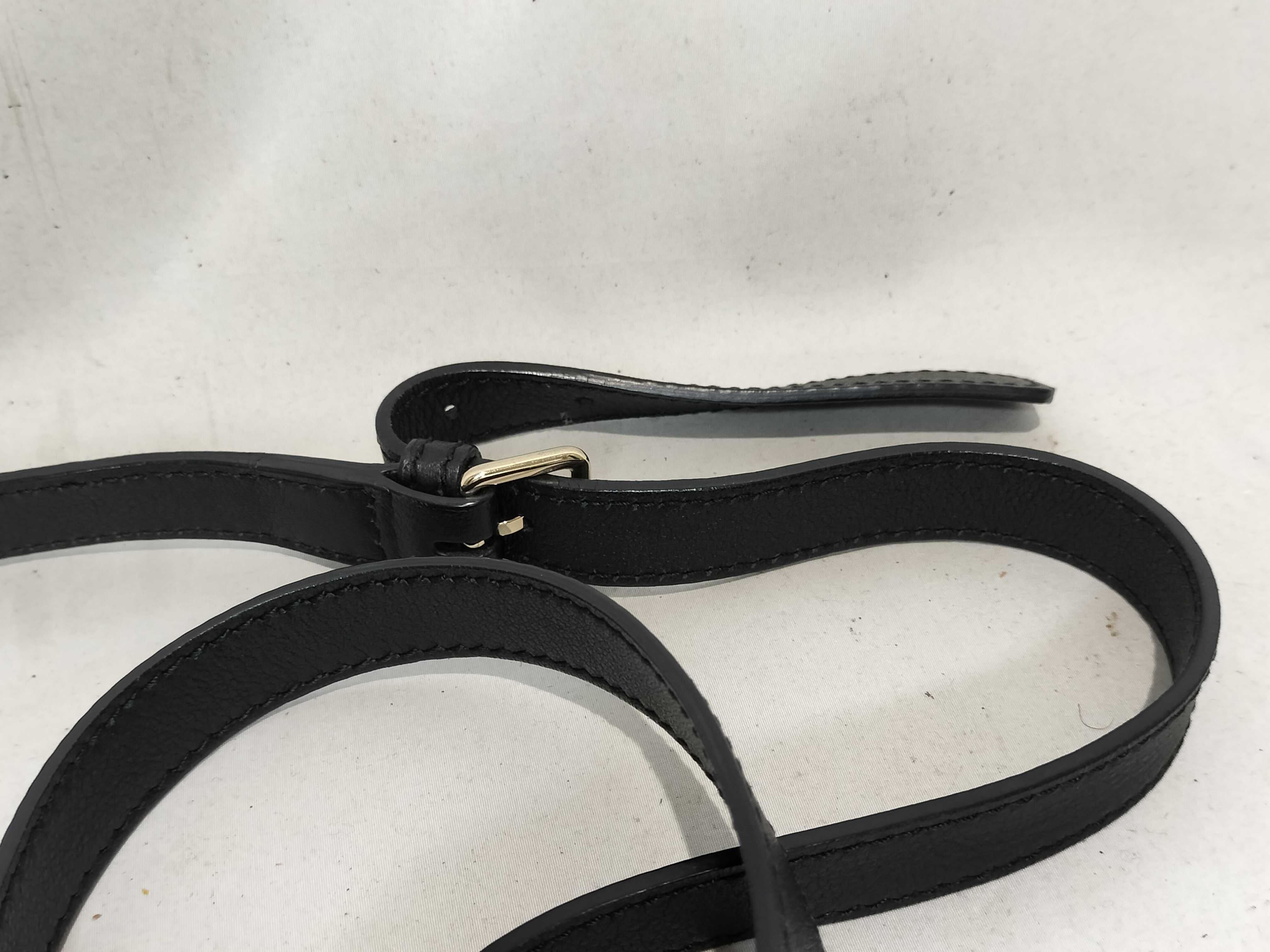 Logo Black Leather Shoulder Bag — view 5
