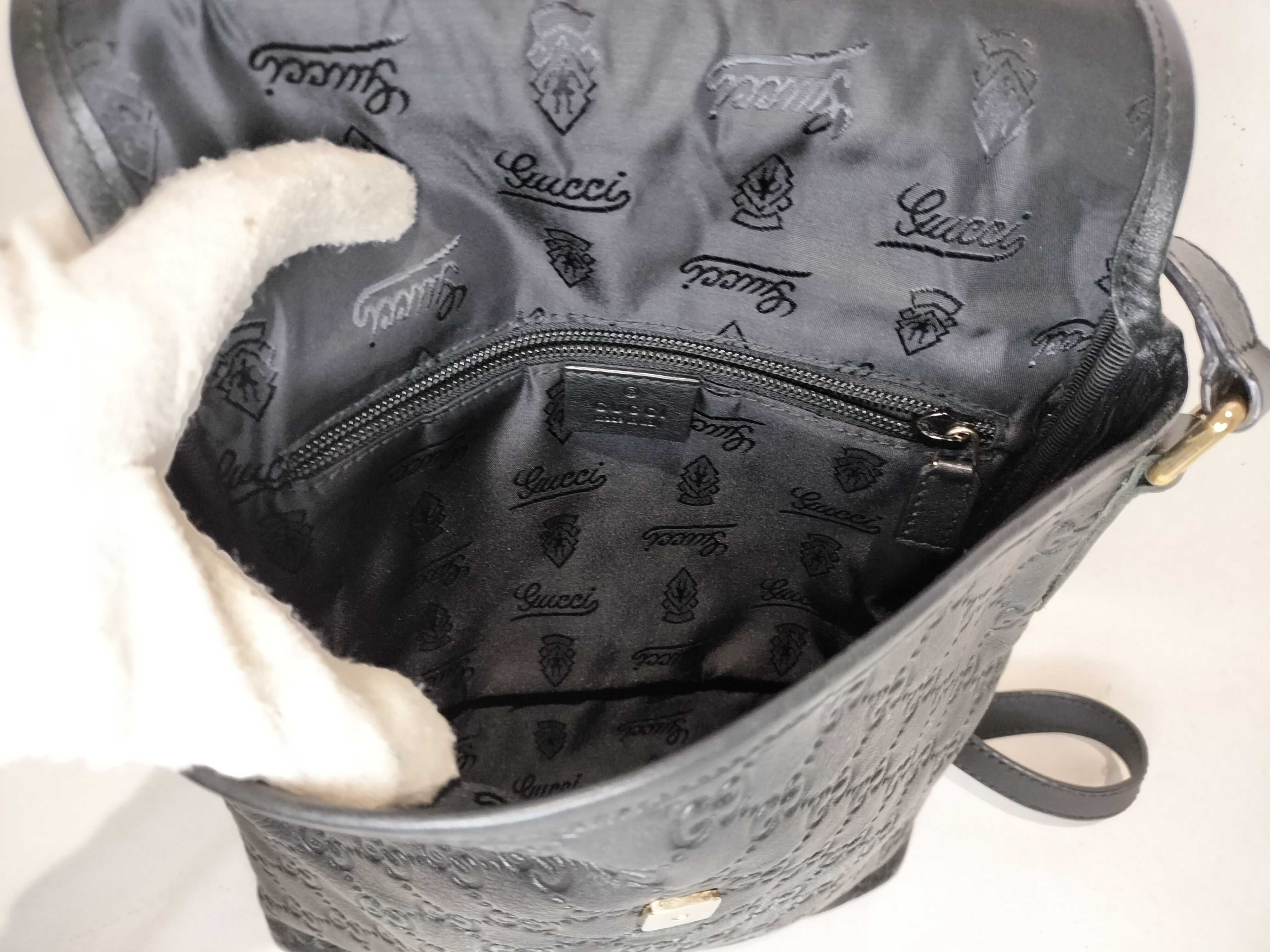 Logo Black Leather Shoulder Bag — view 10