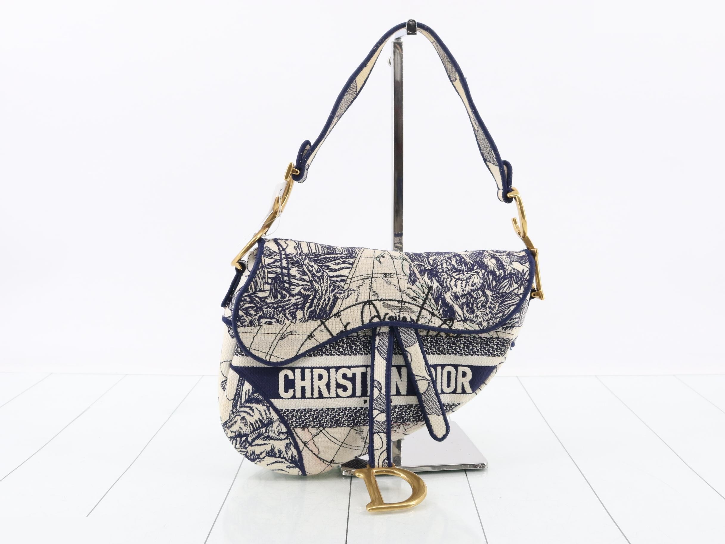 Saddle Around the World Canvas One-Shoulder Bag