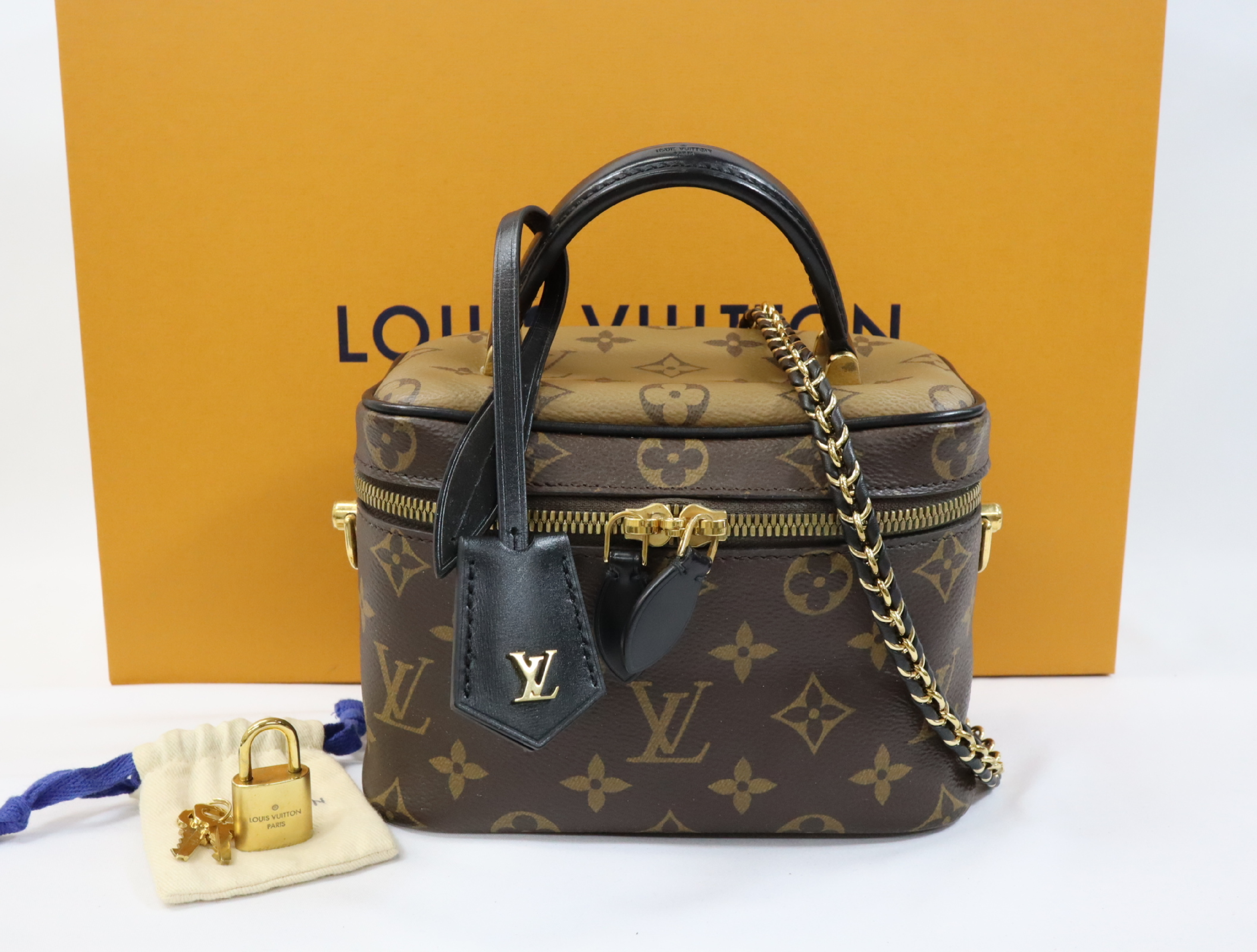 Monogram Reverse Vanity NV M45165 Brown Vanity Bag RFID detected Vanity Bag