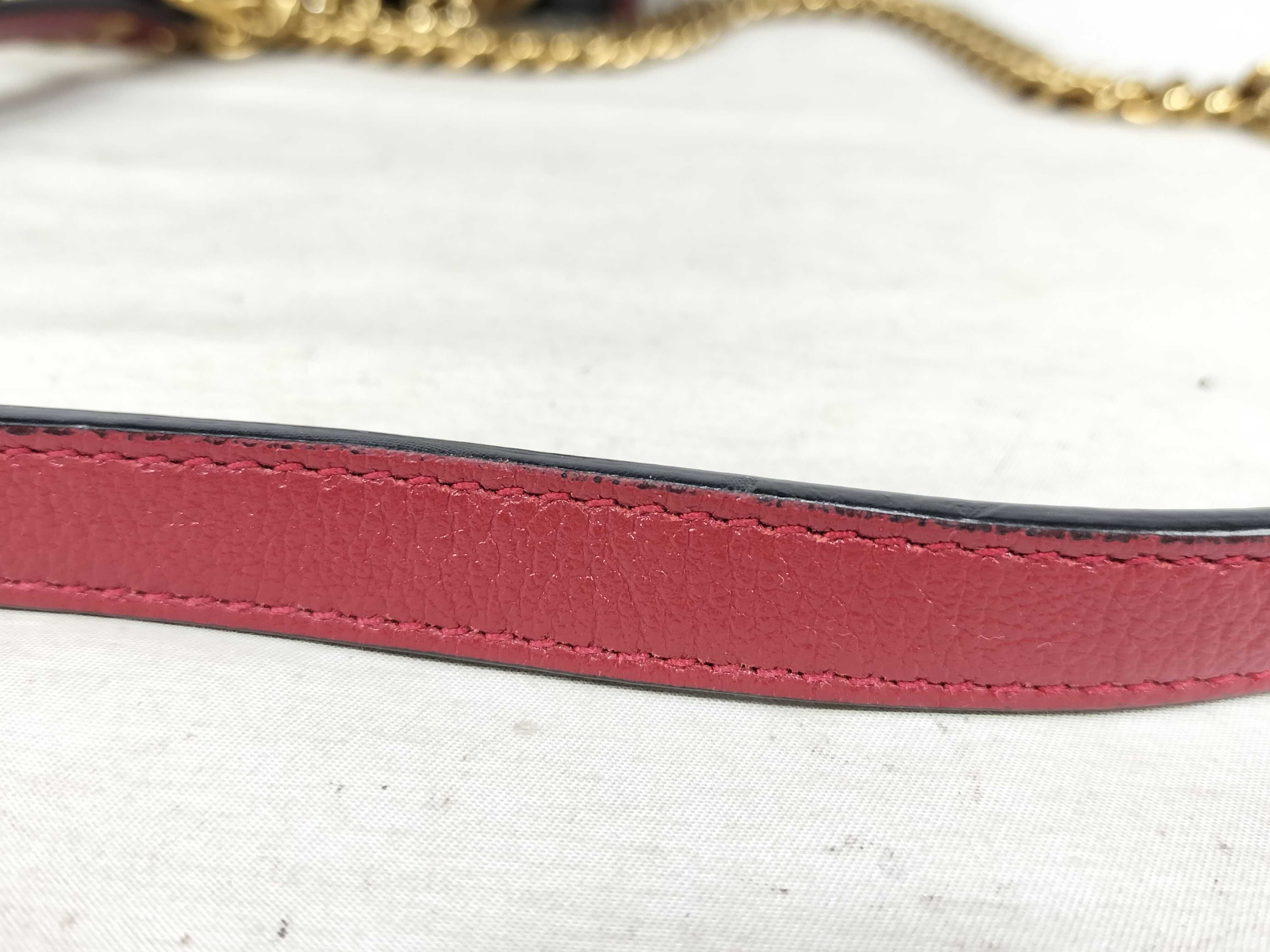 GG Marmont 443497 Leather Chain Shoulder Bag — view 4