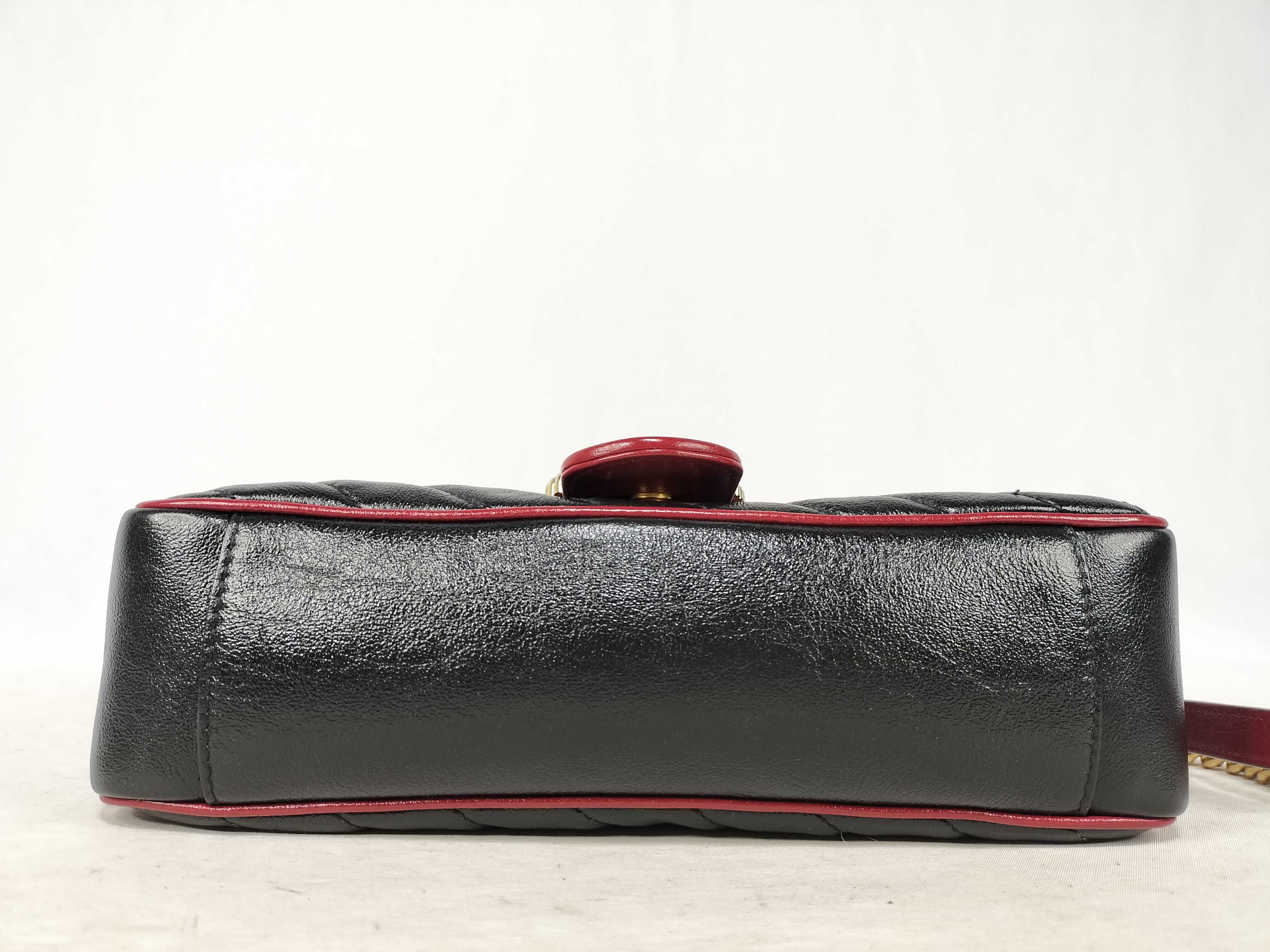 GG Marmont 443497 Leather Chain Shoulder Bag — view 7