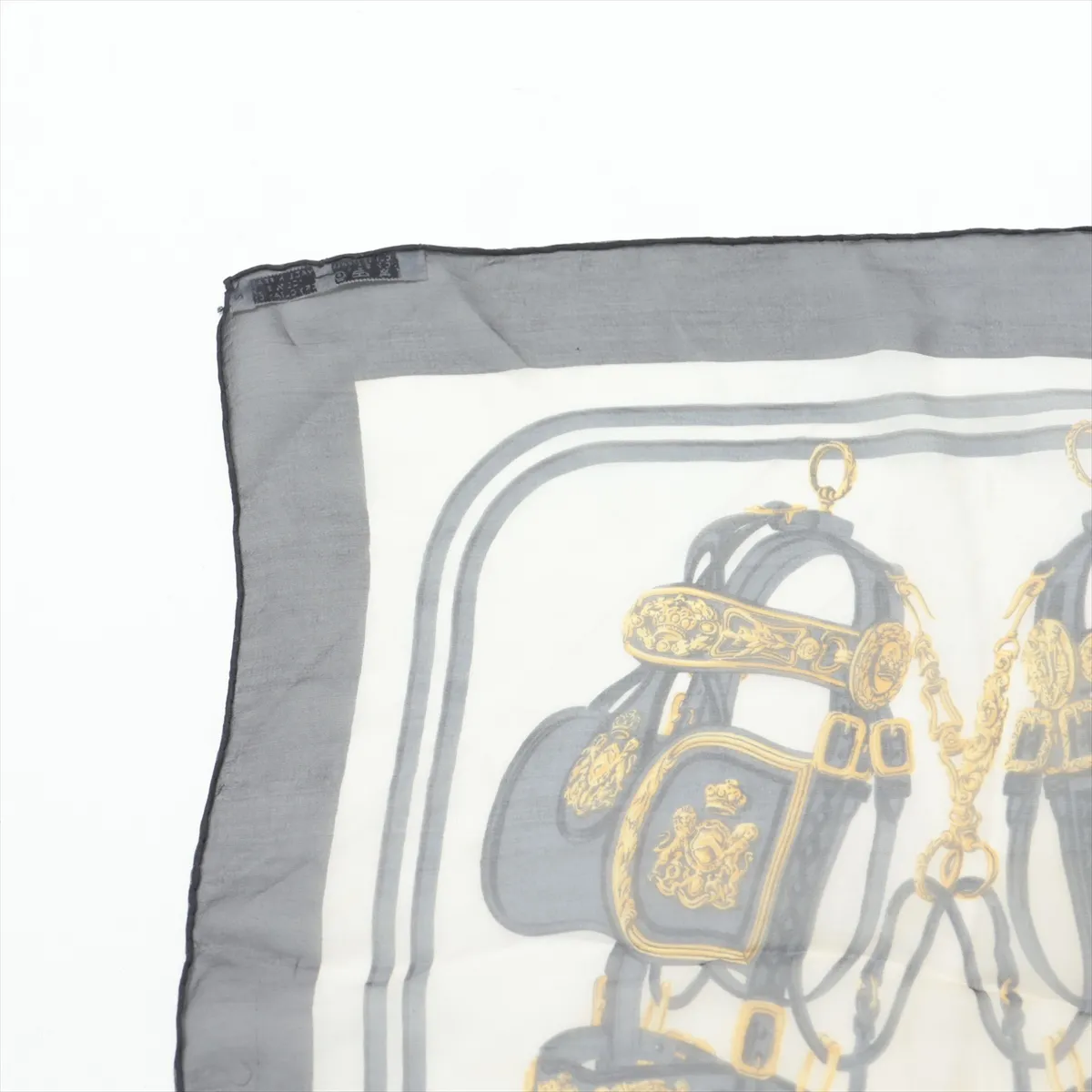 Muslin Scarf Silk Black — view 2